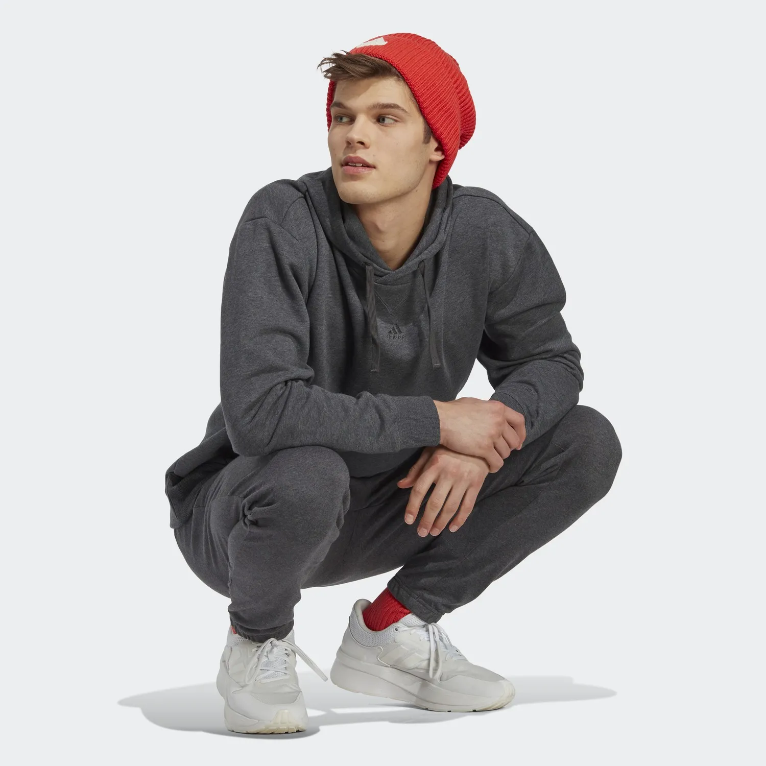 adidas Erkek ESS LGO Gri Eşofman Altı IC9430 - Görsel 5