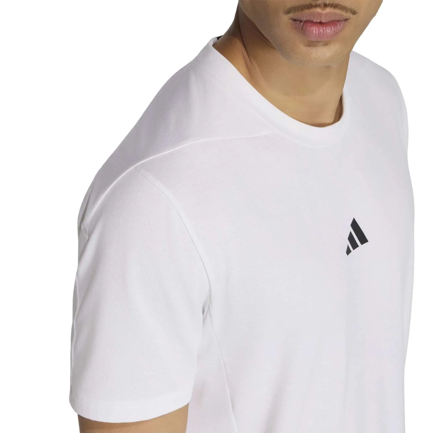 adidas Erkek D4T Beyaz Antrenman Tişörtü IS3808 - Görsel 3