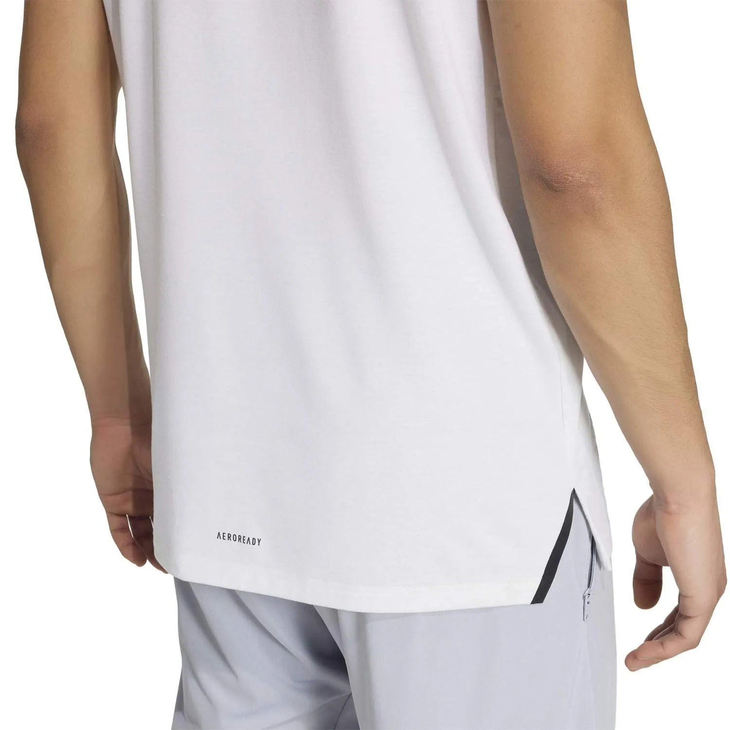 adidas Erkek D4T Beyaz Antrenman Tişörtü IS3808 - Görsel 6