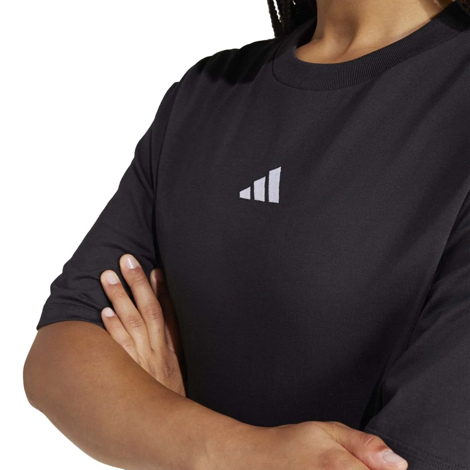 adidas Kadın Siyah Essentials 3 Şeritli Tişört JD4998 - Görsel 6