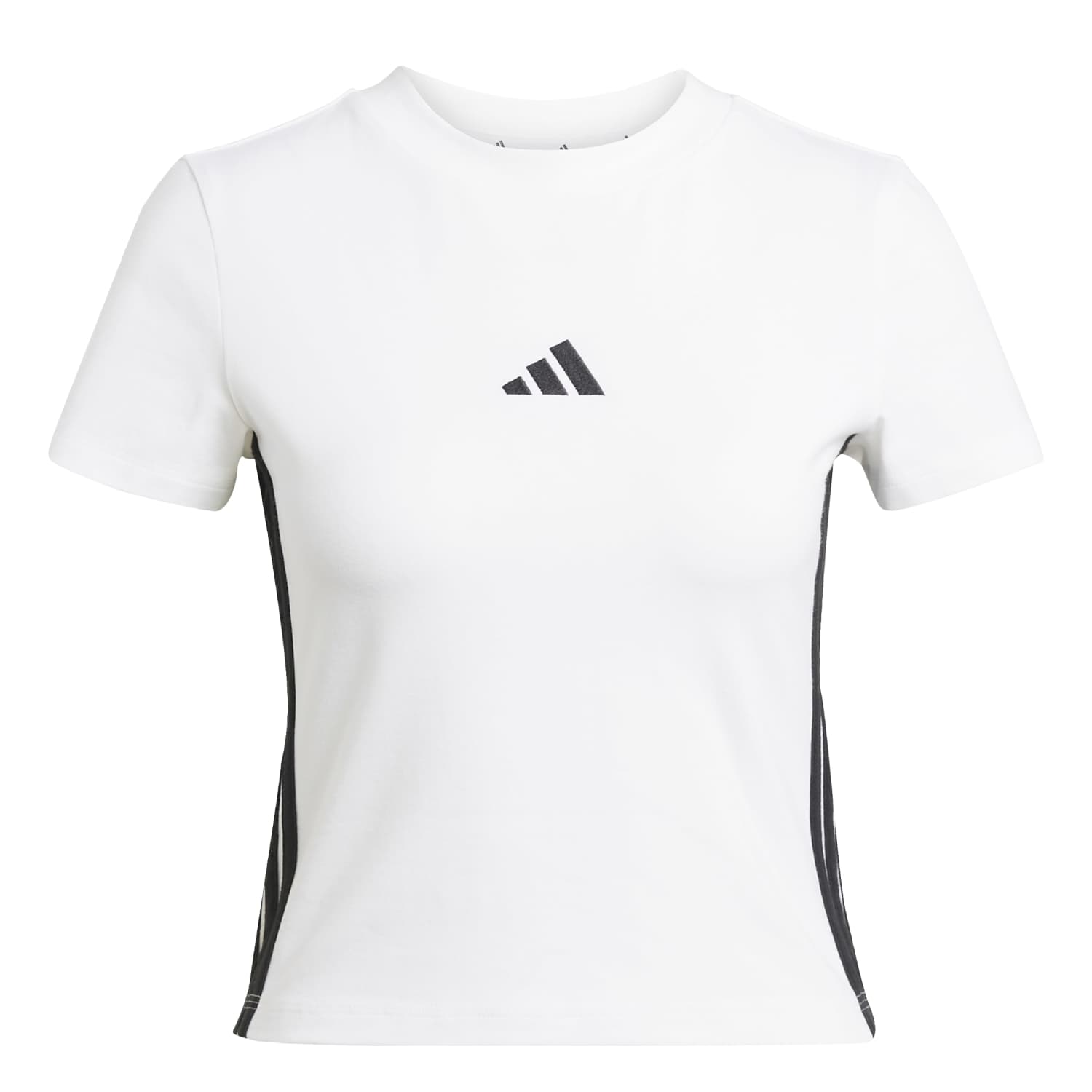 adidas Kadın Essentials 3 Şeritli Beyaz Tişört JE1239