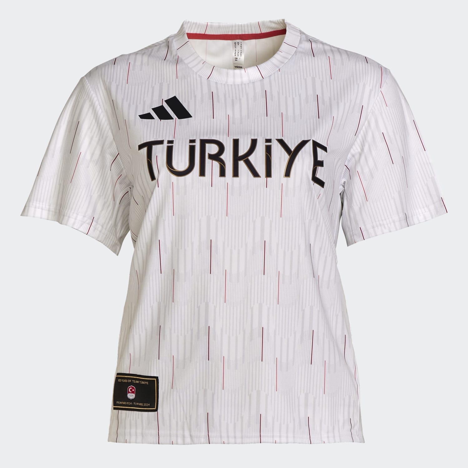 Adidas Kadın Beyaz Tişört Türkiye 100.Yıla Özel Hatıra JG8874