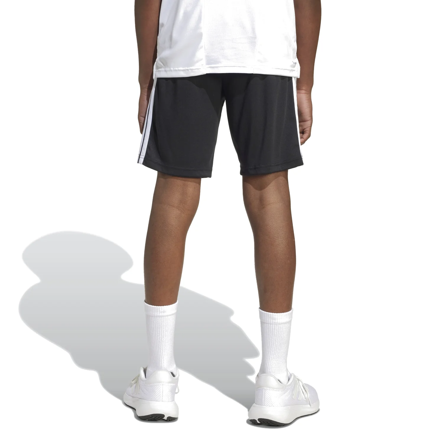 adidas Çocuk Siyah Essentials 3 Şeritli Şort JJ1038 - Görsel 3