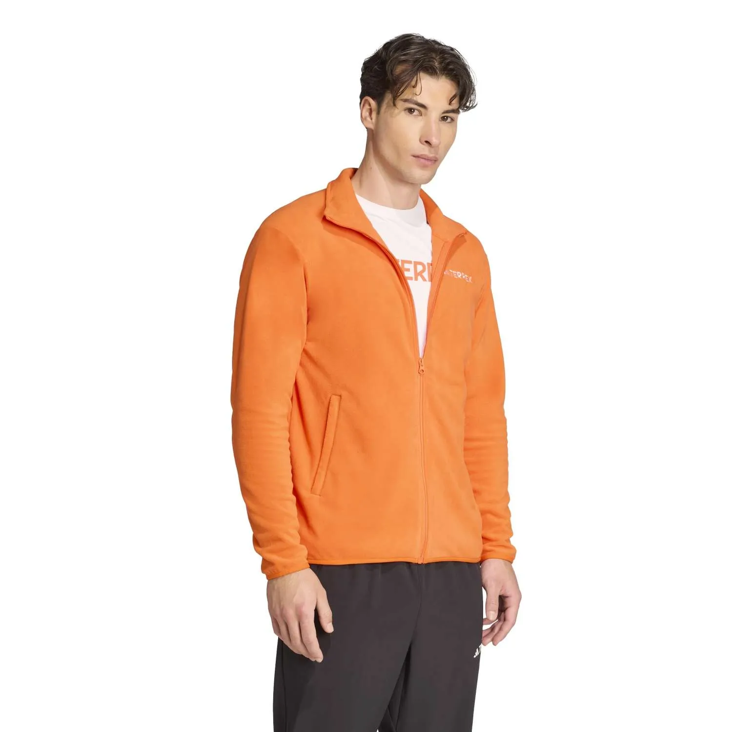 adidas Erkek Fermuarlı Polar Ceket JM3117 - Görsel 4