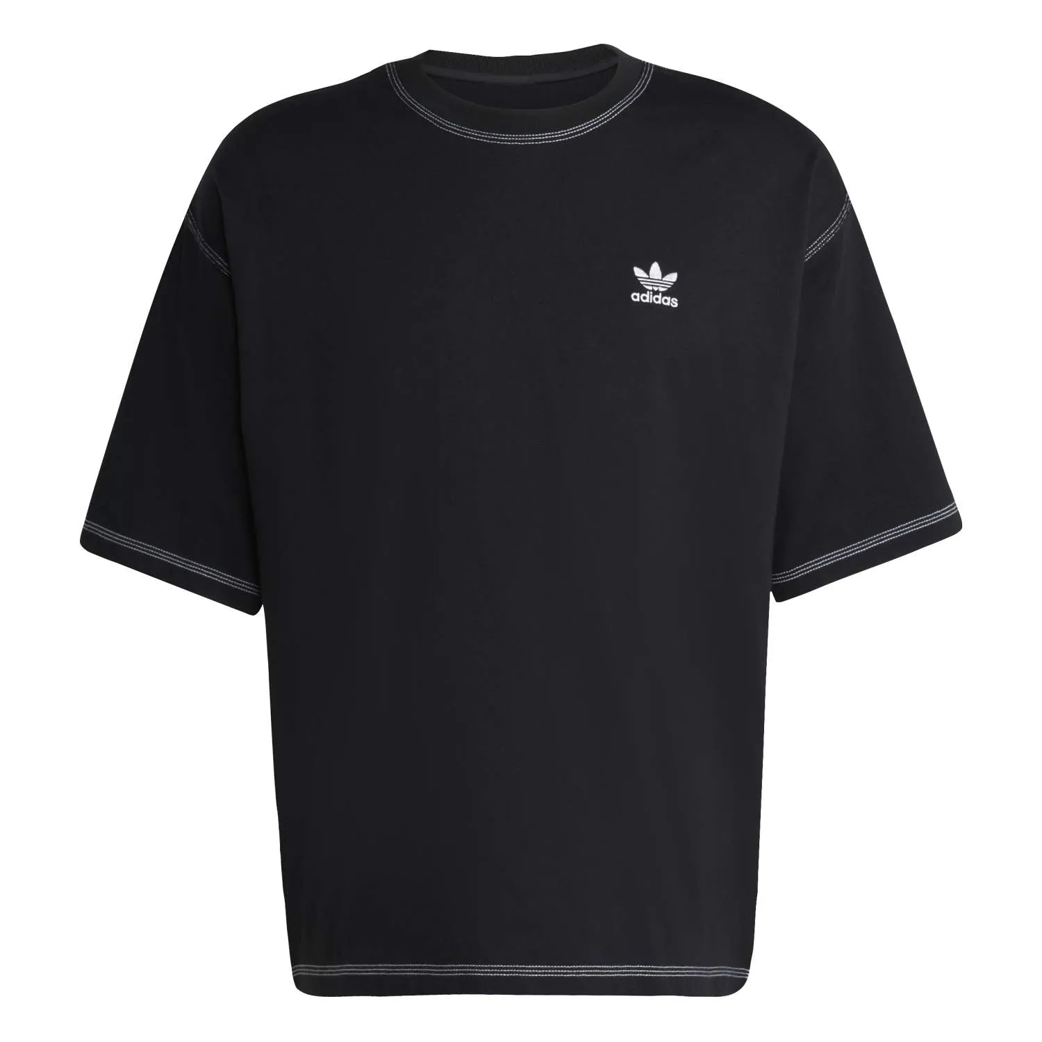 adidas Erkek Trefoil Essentials Siyah Tişört JW0971 - Görsel 1