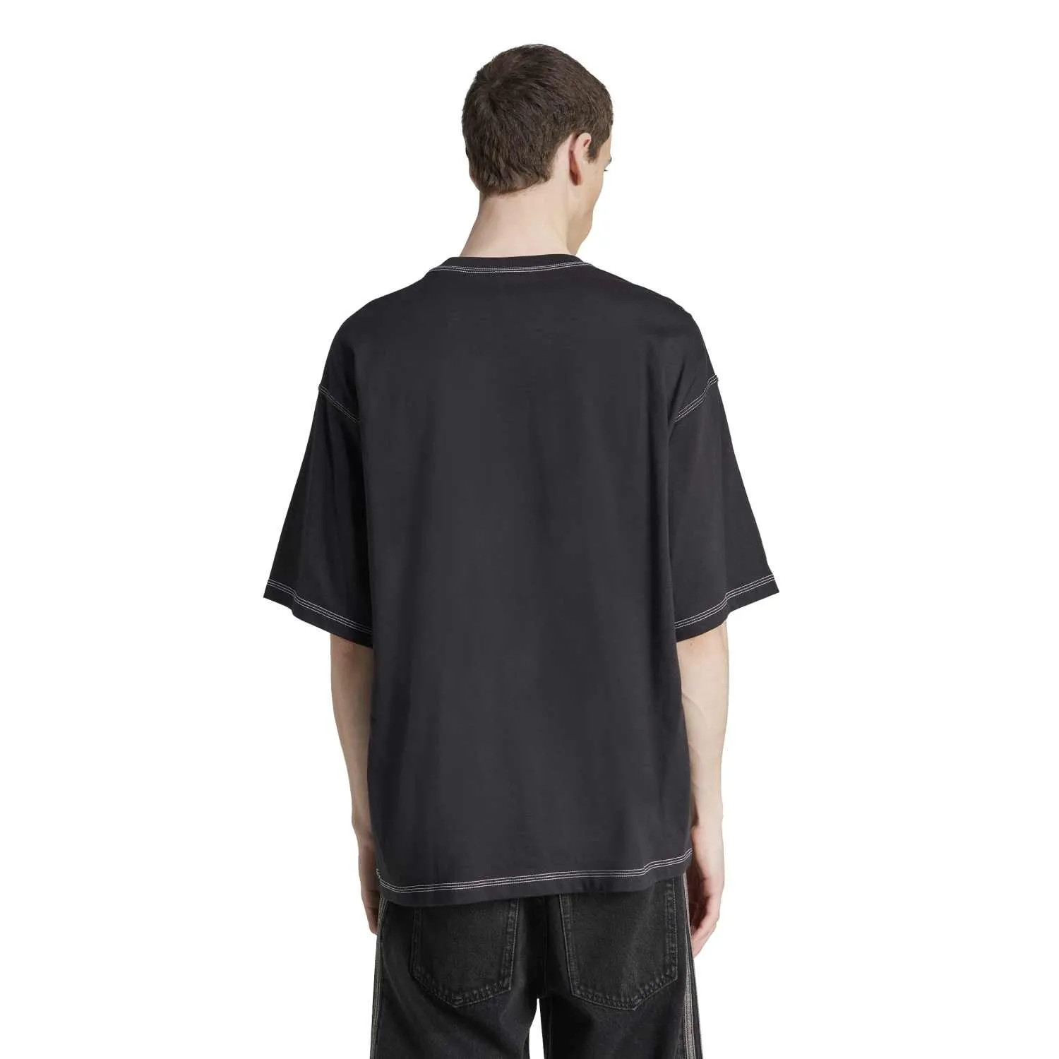 adidas Erkek Trefoil Essentials Siyah Tişört JW0971 - Görsel 5