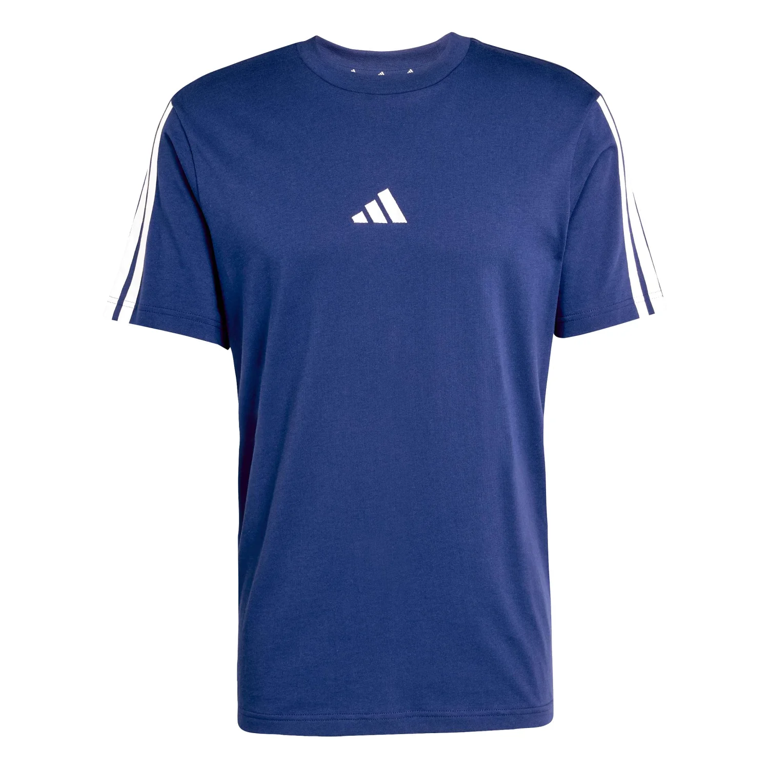 adidas Erkek 3 Şeritli Mavi Tişört JW1950