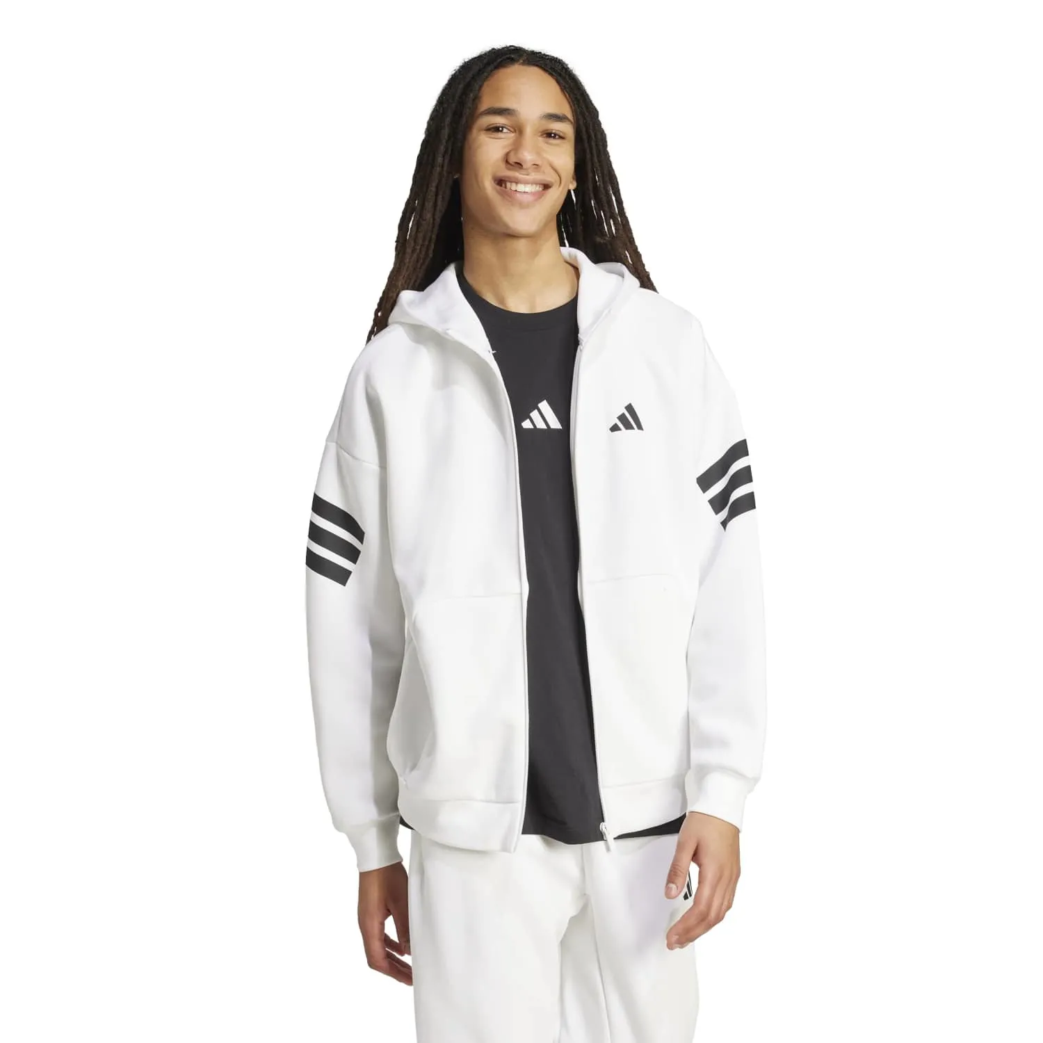 adidas M Fi 3S Fz Erkek Spor Sweatshirt JW7106 - Görsel 2