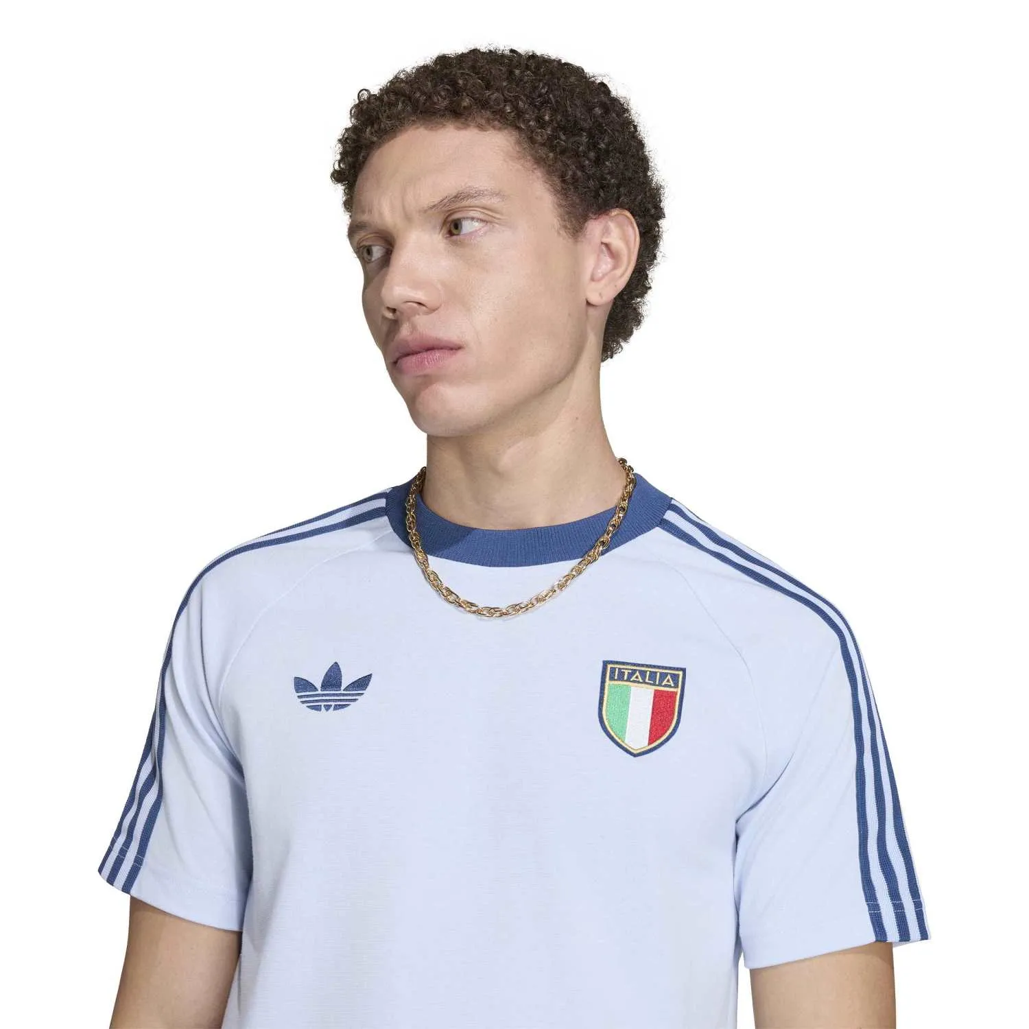 adidas İtaly Originals Erkek Mavi Tişört JY9624 - Görsel 3