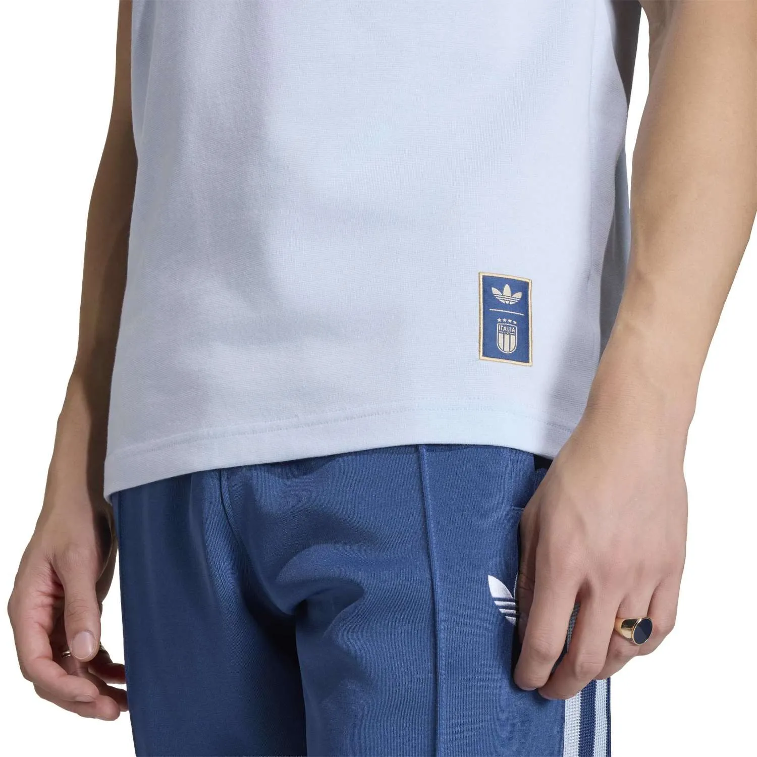 adidas İtaly Originals Erkek Mavi Tişört JY9624 - Görsel 4