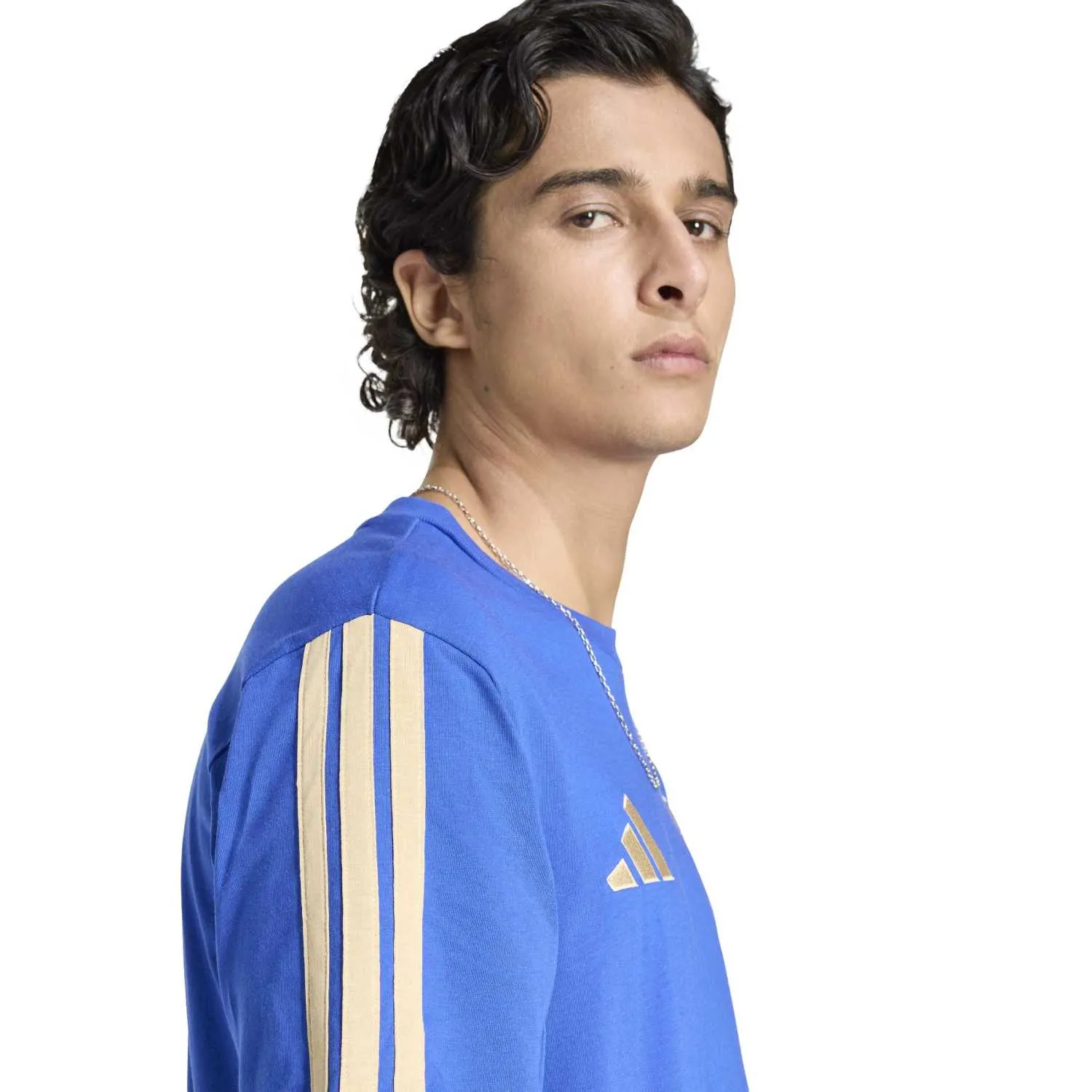 adidas Mavi İtalya Tişört JZ2064 - Görsel 4