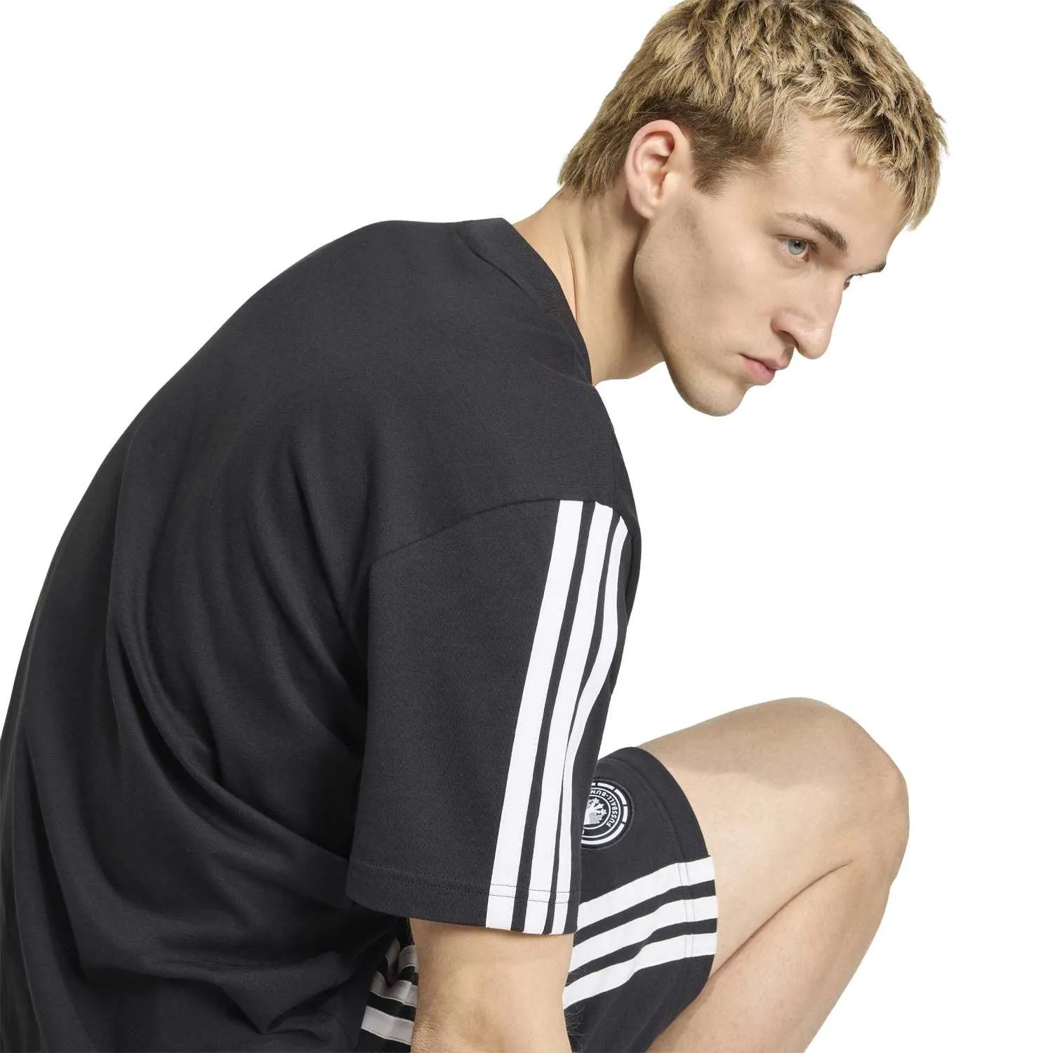 adidas Almanya DNA Graphic Erkek Siyah Tişört JZ9352 - Görsel 3