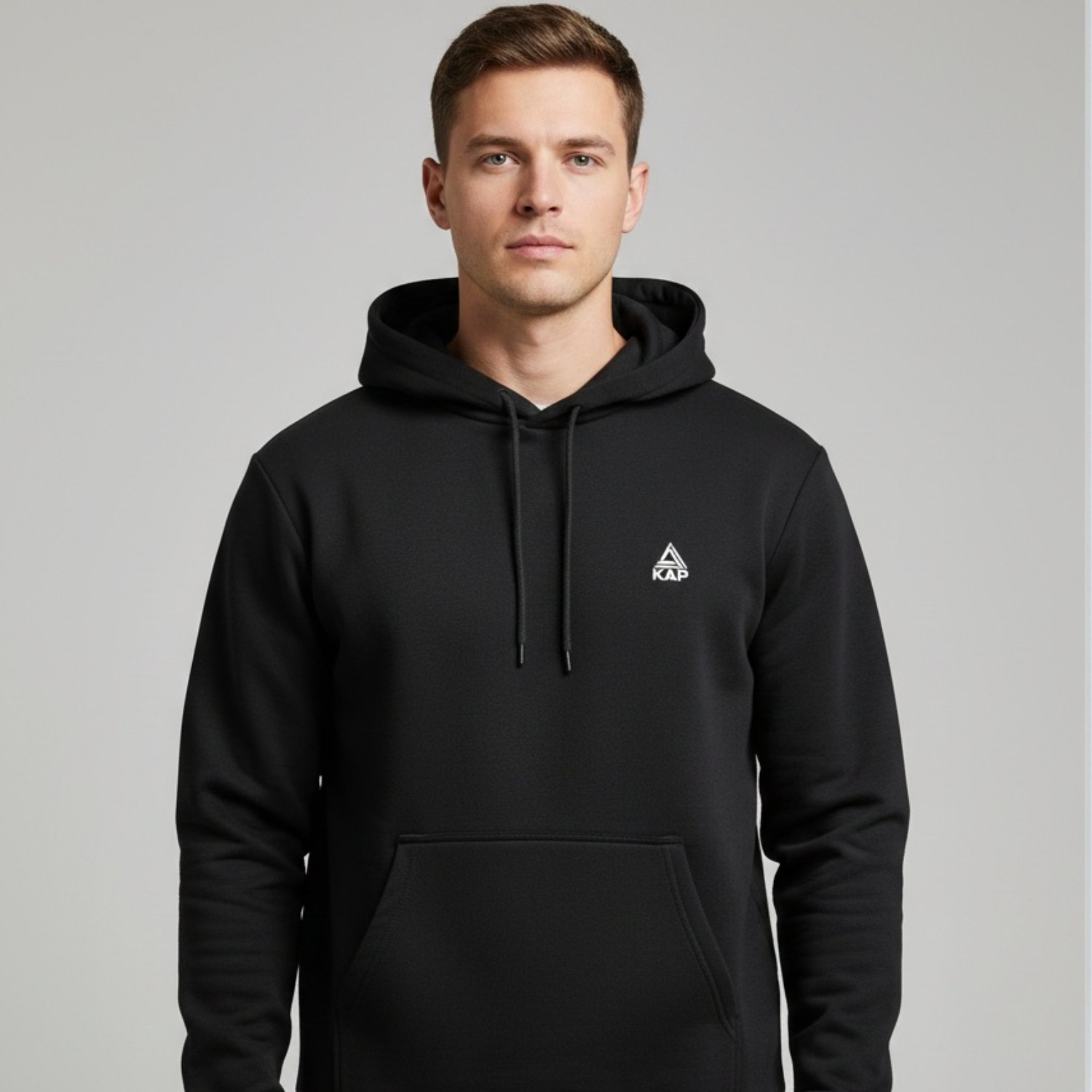 Kapspor Unisex Siyah Kapüşonlu Sweatshirt KAP-00171