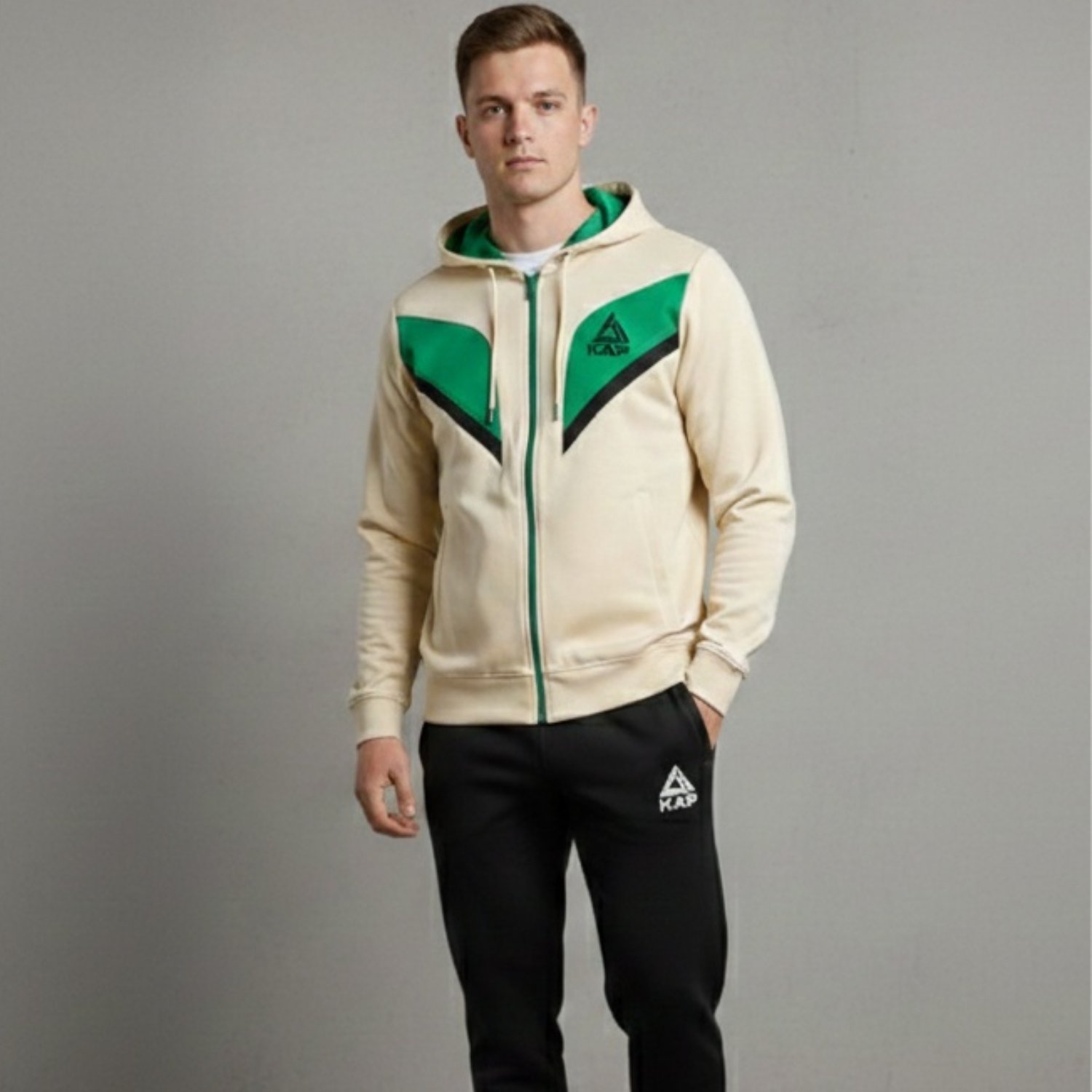 Kapspor Erkek Kapüşonlu Eşofman Takımı KAP-00282