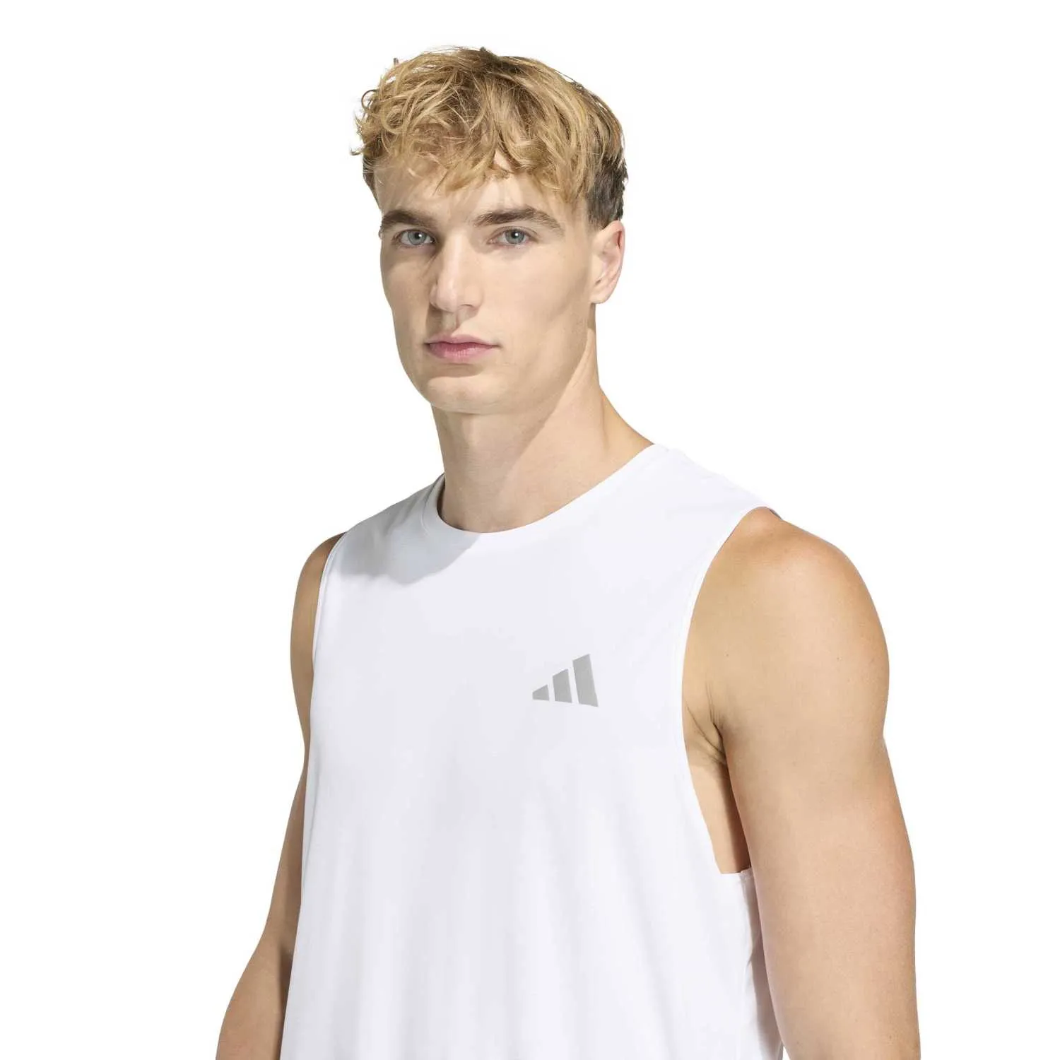 adidas Erkek Running Essential Beyaz Atlet Tişört KB5968 - Görsel 3