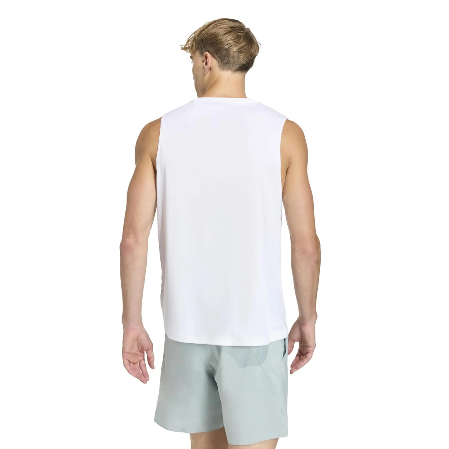 adidas Erkek Running Essential Beyaz Atlet Tişört KB5968 - Görsel 5