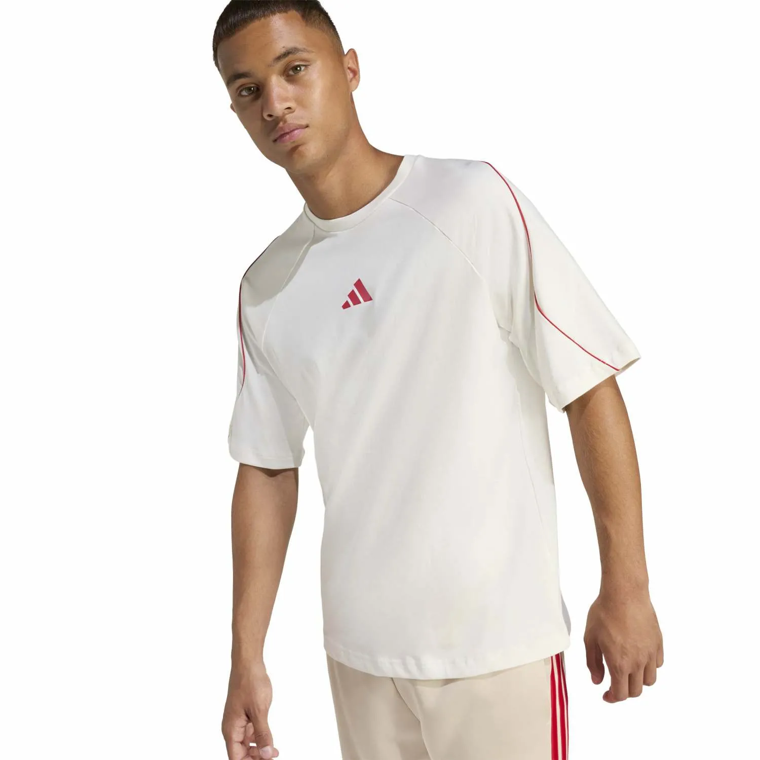 Adidas Erkek M Stadium Tee Beyaz T-Shirt KC0428 - Görsel 4