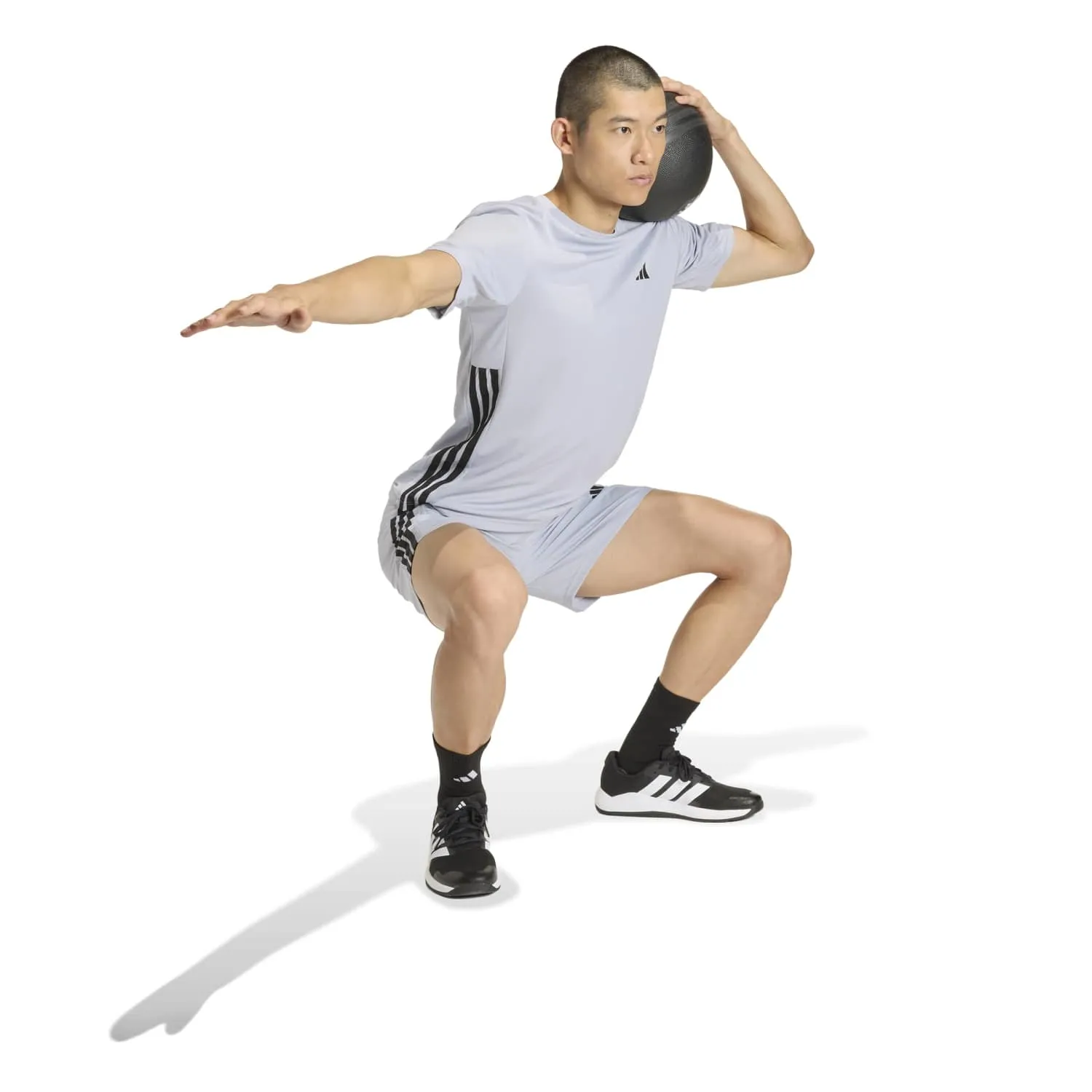 adidas Erkek Workout Essentials 3 Şeritli Tişört KC5286 - Görsel 3