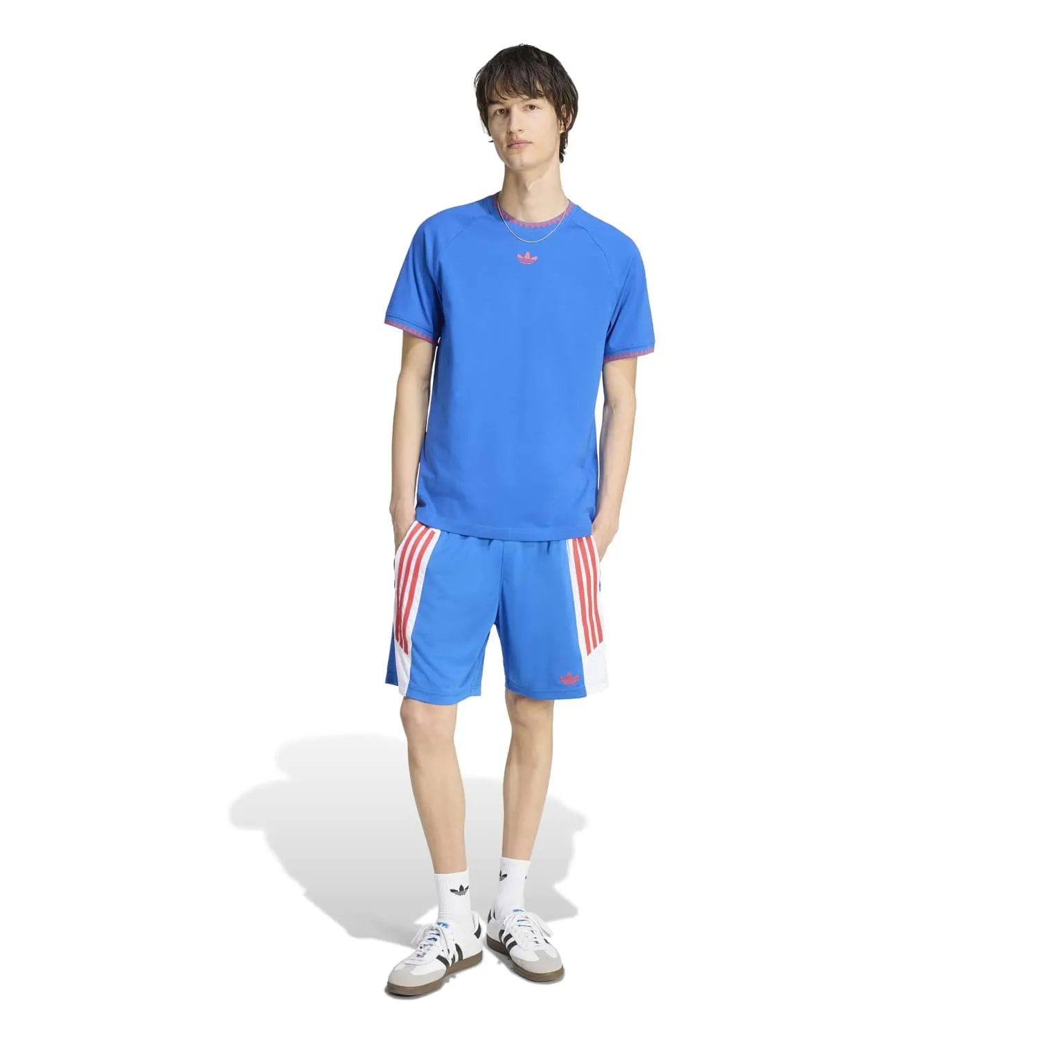 adidas Erkek Göğüs Çizgili Mavi Tişört KC6447 - Görsel 2