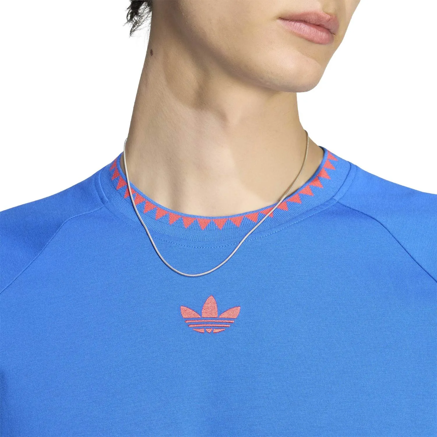 adidas Erkek Göğüs Çizgili Mavi Tişört KC6447 - Görsel 4