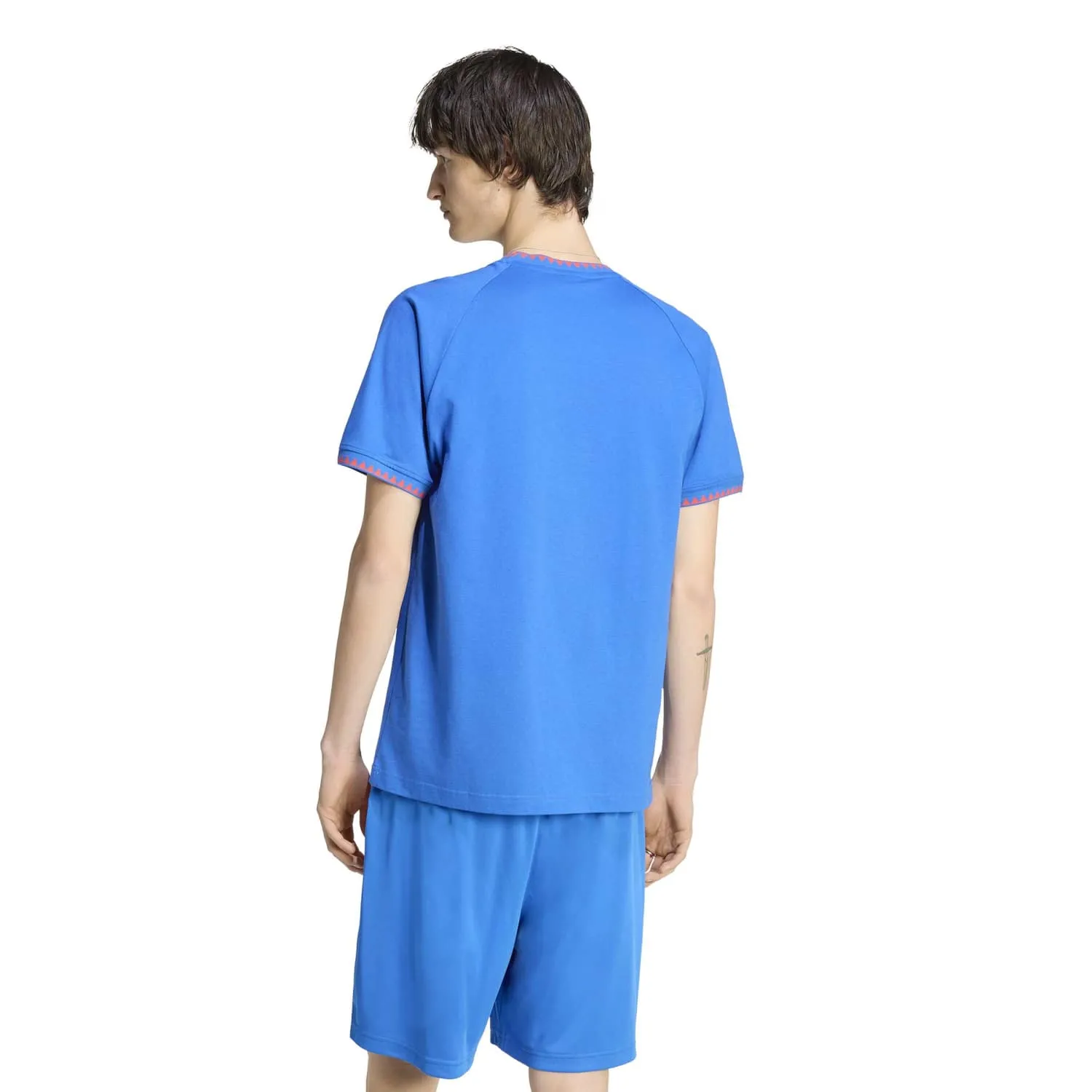 adidas Erkek Göğüs Çizgili Mavi Tişört KC6447 - Görsel 5