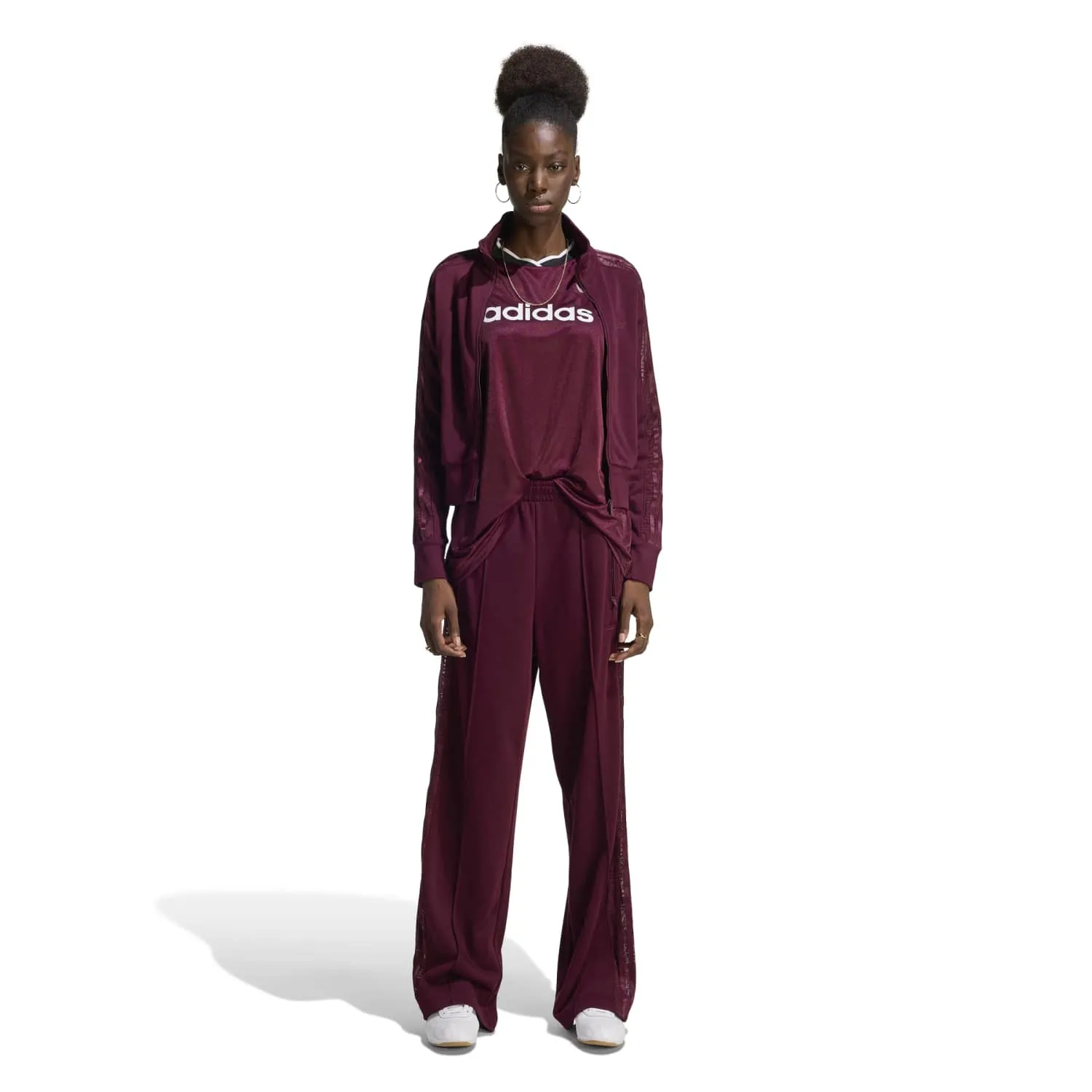 adidas Kadın Fırebırd Lace Bordo Eşofman Üstü KC6451 - Görsel 2