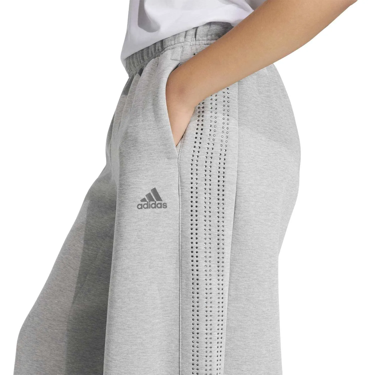 adidas Kadın Parlak Taşlı Gri Eşofman Altı KC6528 - Görsel 4