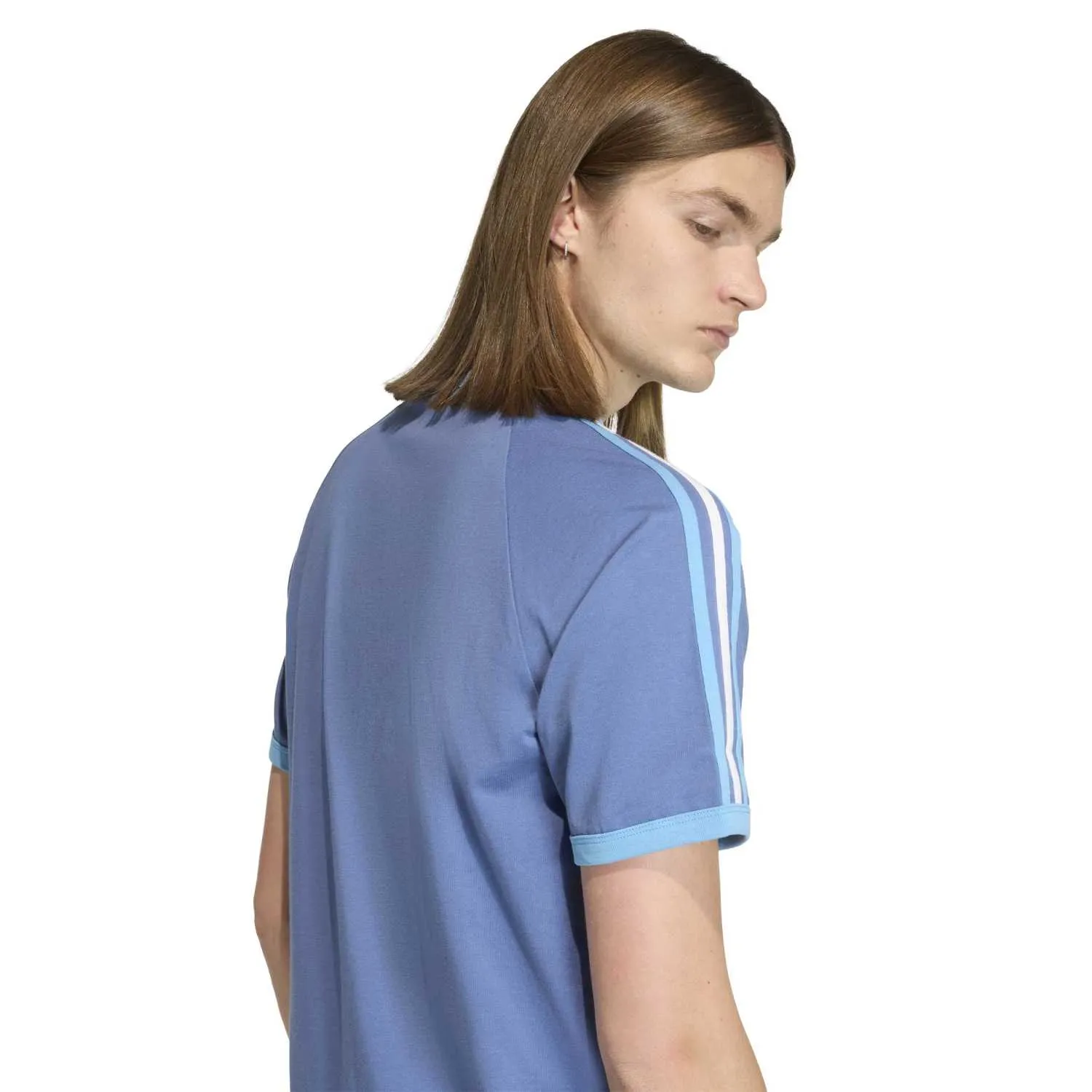 adidas Erkek Mavi 3 Bantlı Tişört KC8638 - Görsel 3