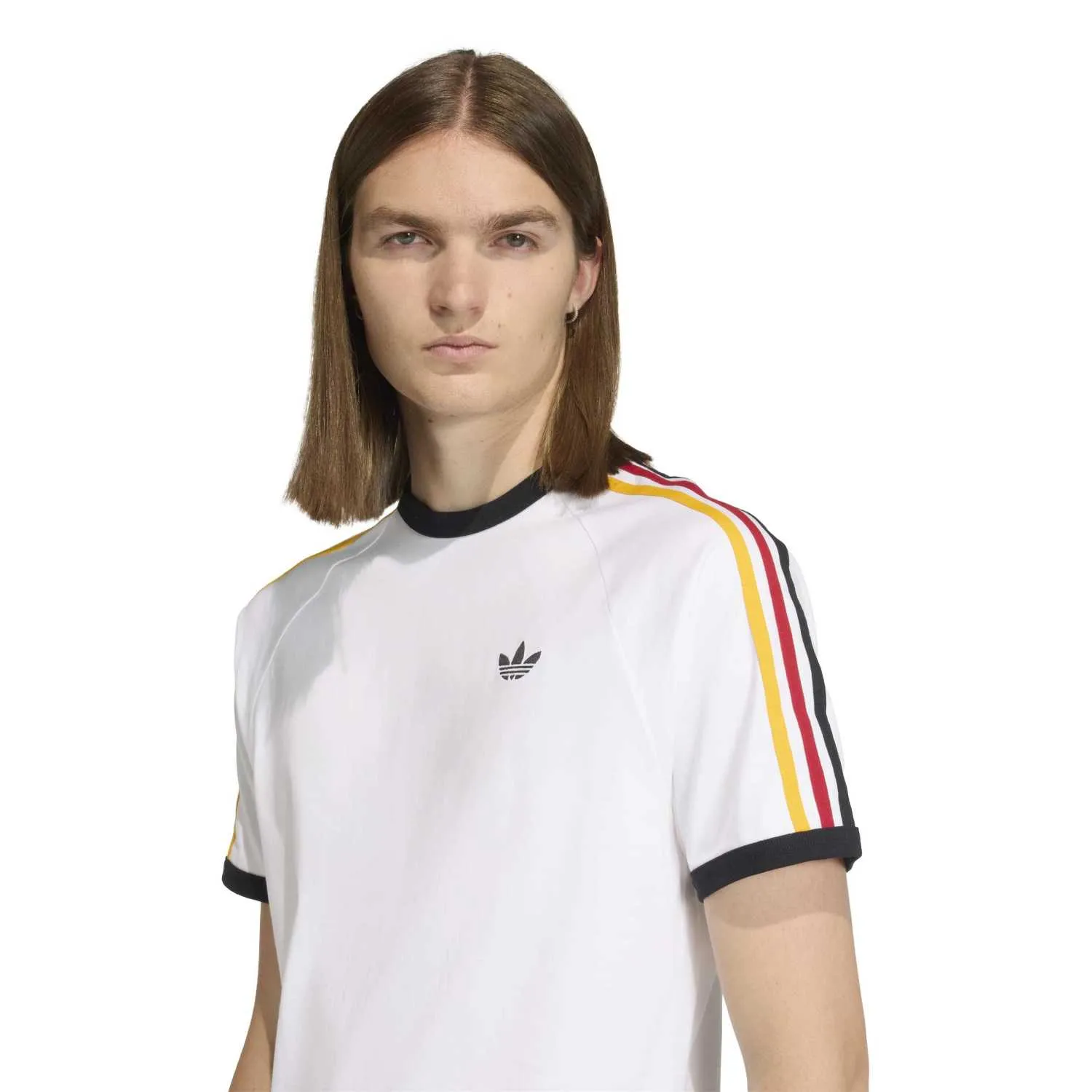 adidas Erkek Beyaz 3 Bantlı Tişört KC8639 - Görsel 4
