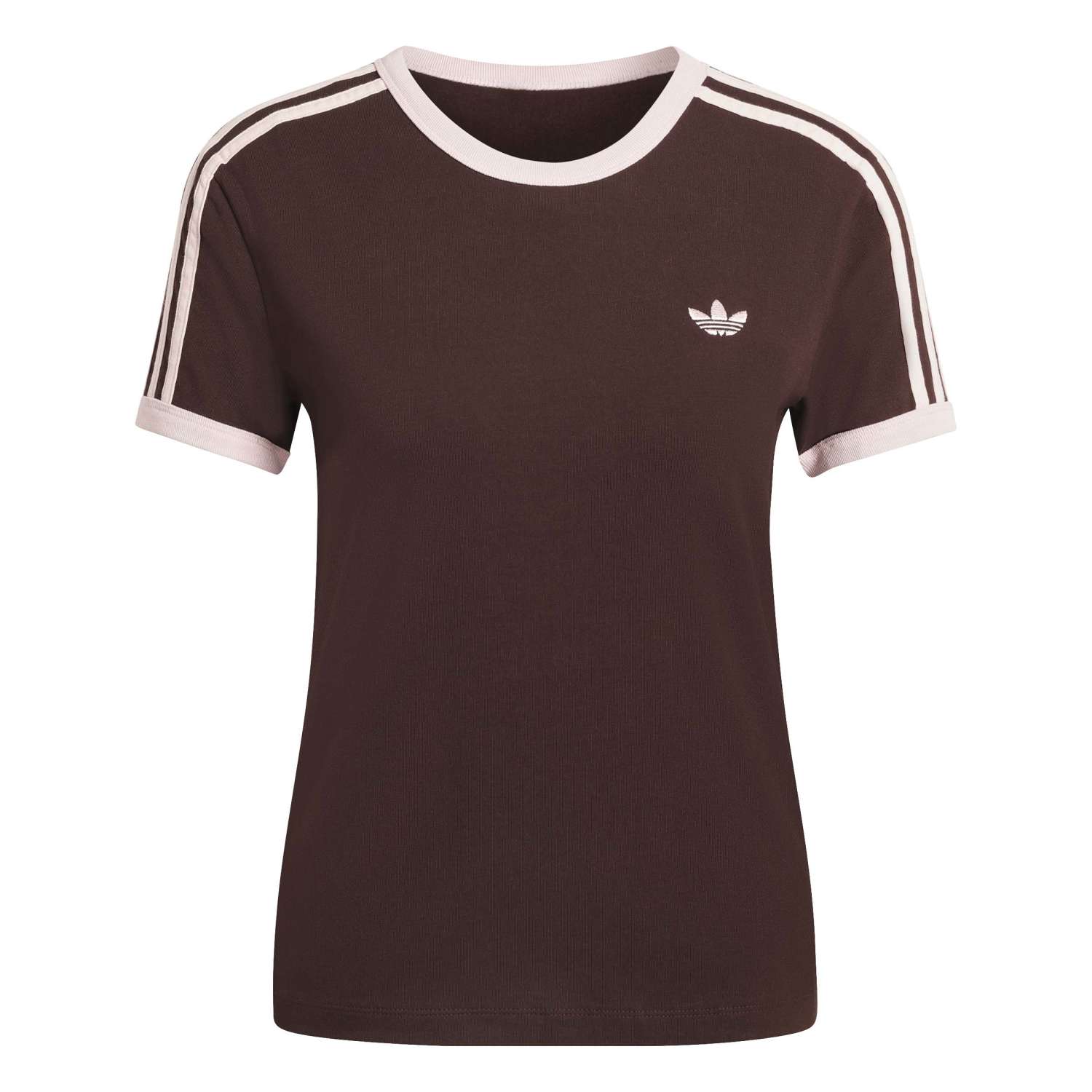 adidas Kadın 3 Şeritli Kahverengi Tişört KC9017