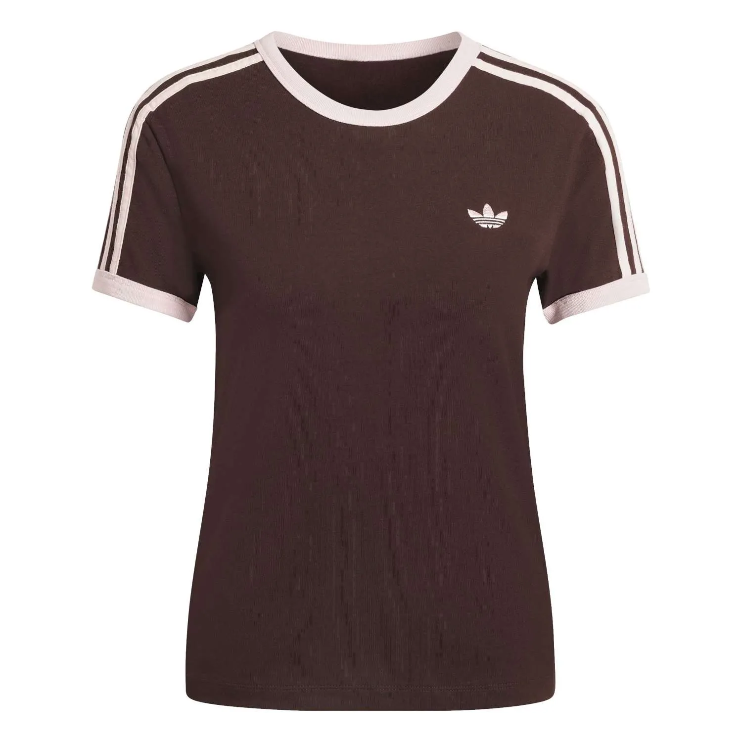 adidas Kadın 3 Şeritli Kahverengi Tişört KC9017 - Görsel 1