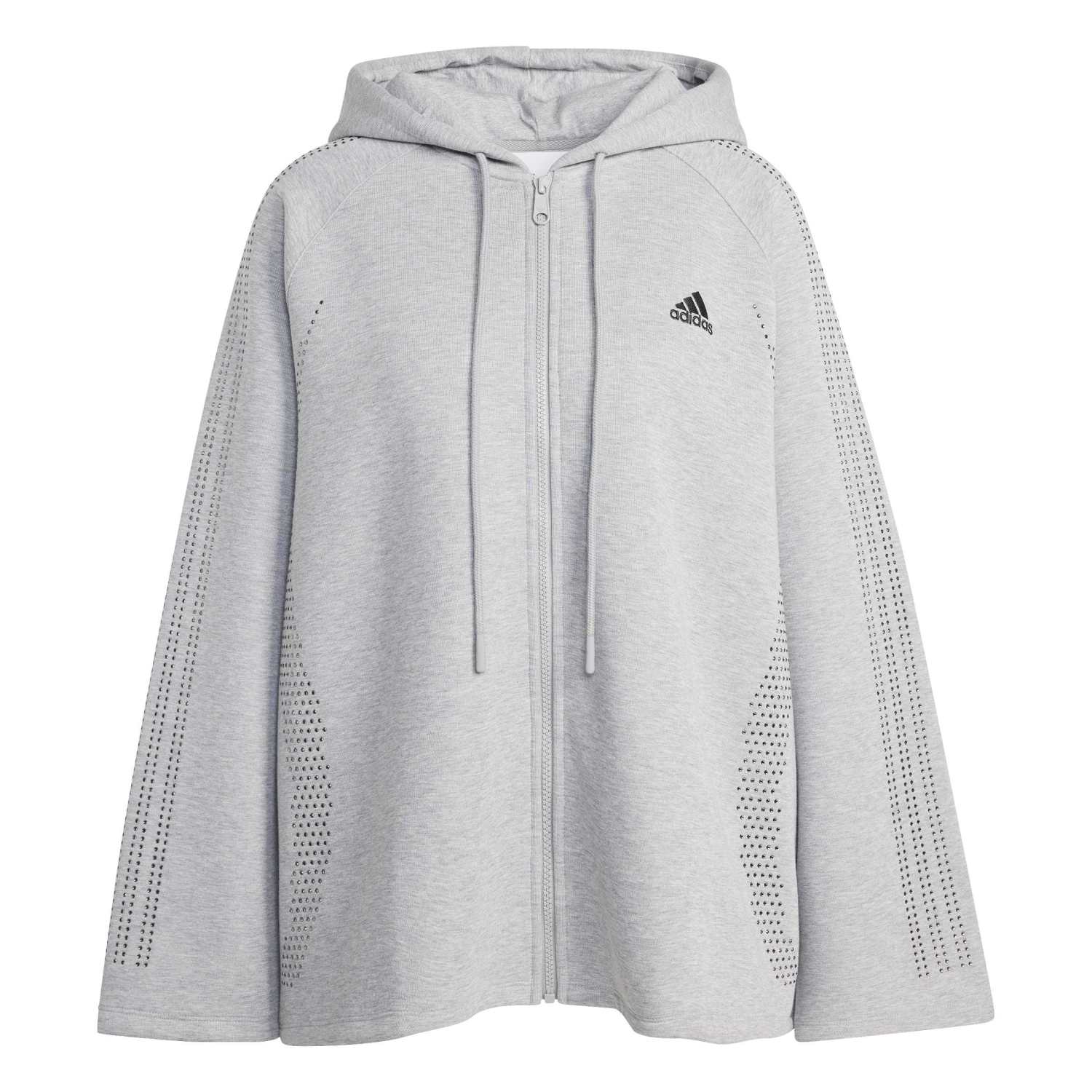 adidas Kadın Parlak Taşlı Gri Eşofman Üstü KD0497