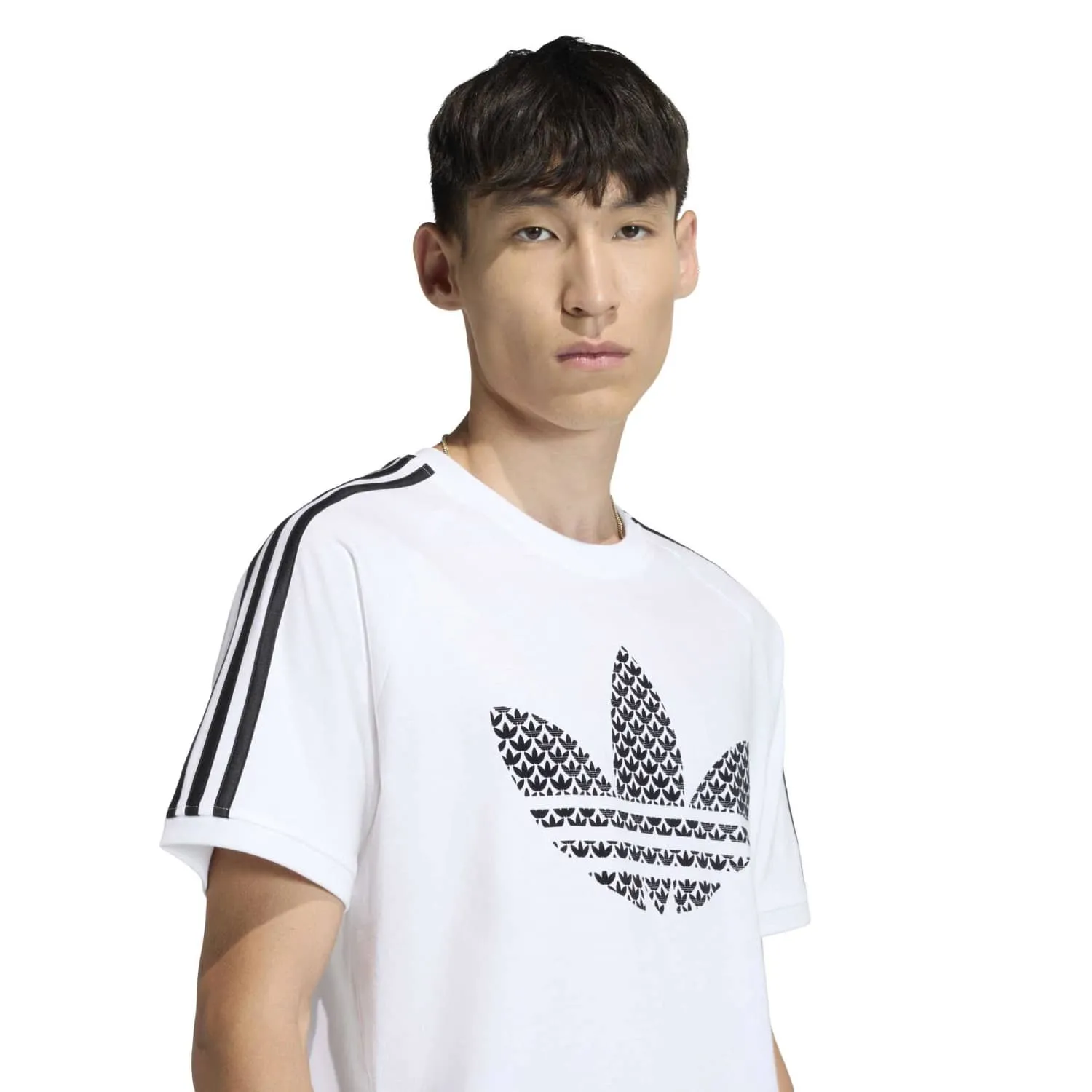 adidas Erkek Monogram 3S Beyaz Tişört KD1360 - Görsel 4