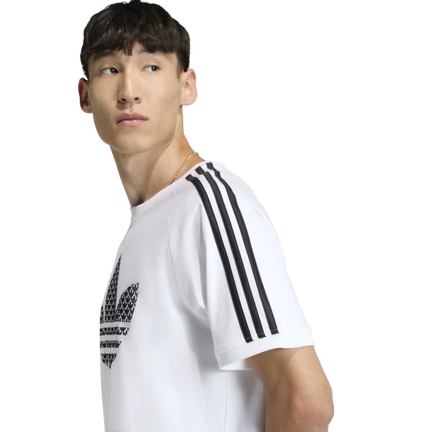 adidas Erkek Monogram 3S Beyaz Tişört KD1360 - Görsel 6