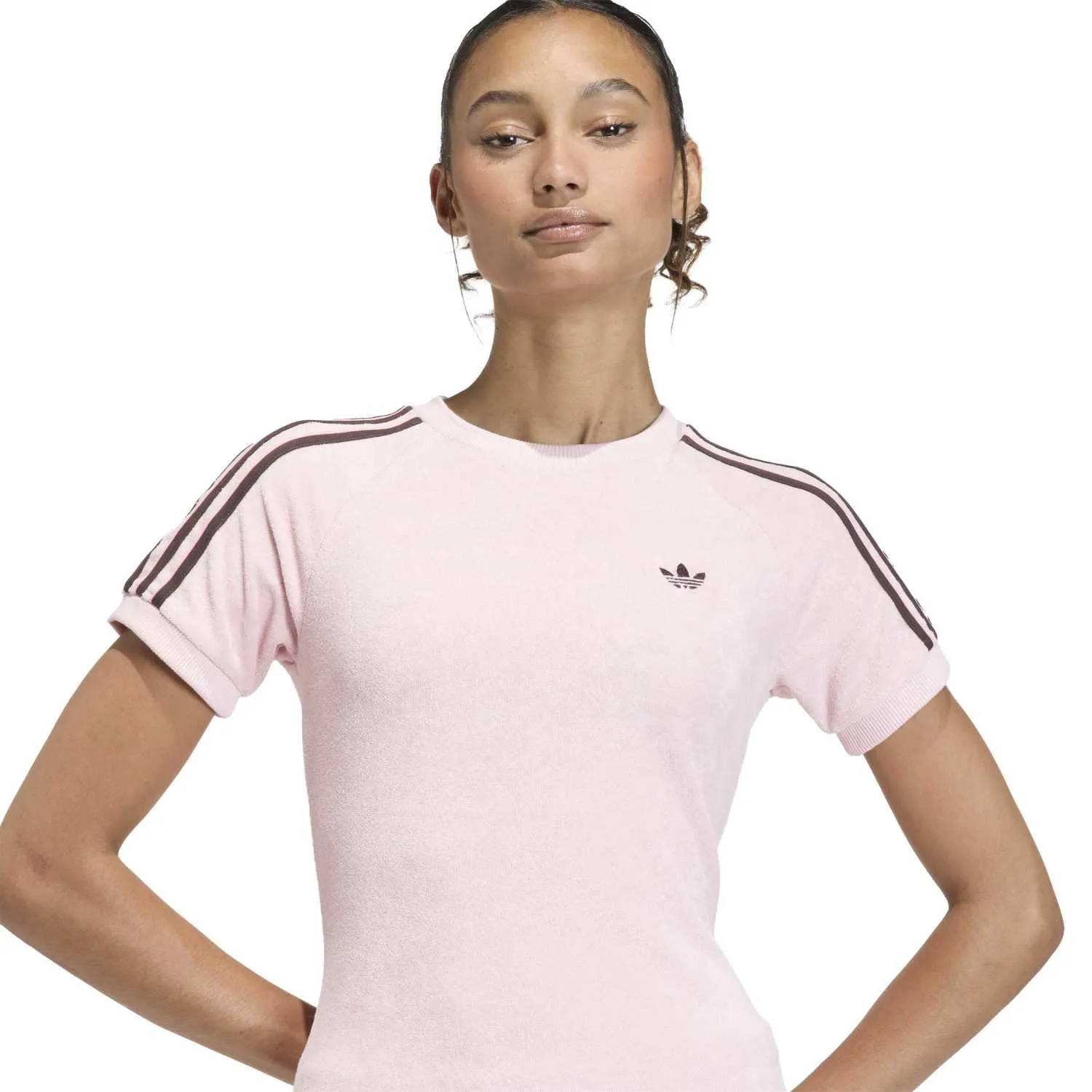 adidas Kadın Terry Towel Pembe Tişört KD1410 - Görsel 4