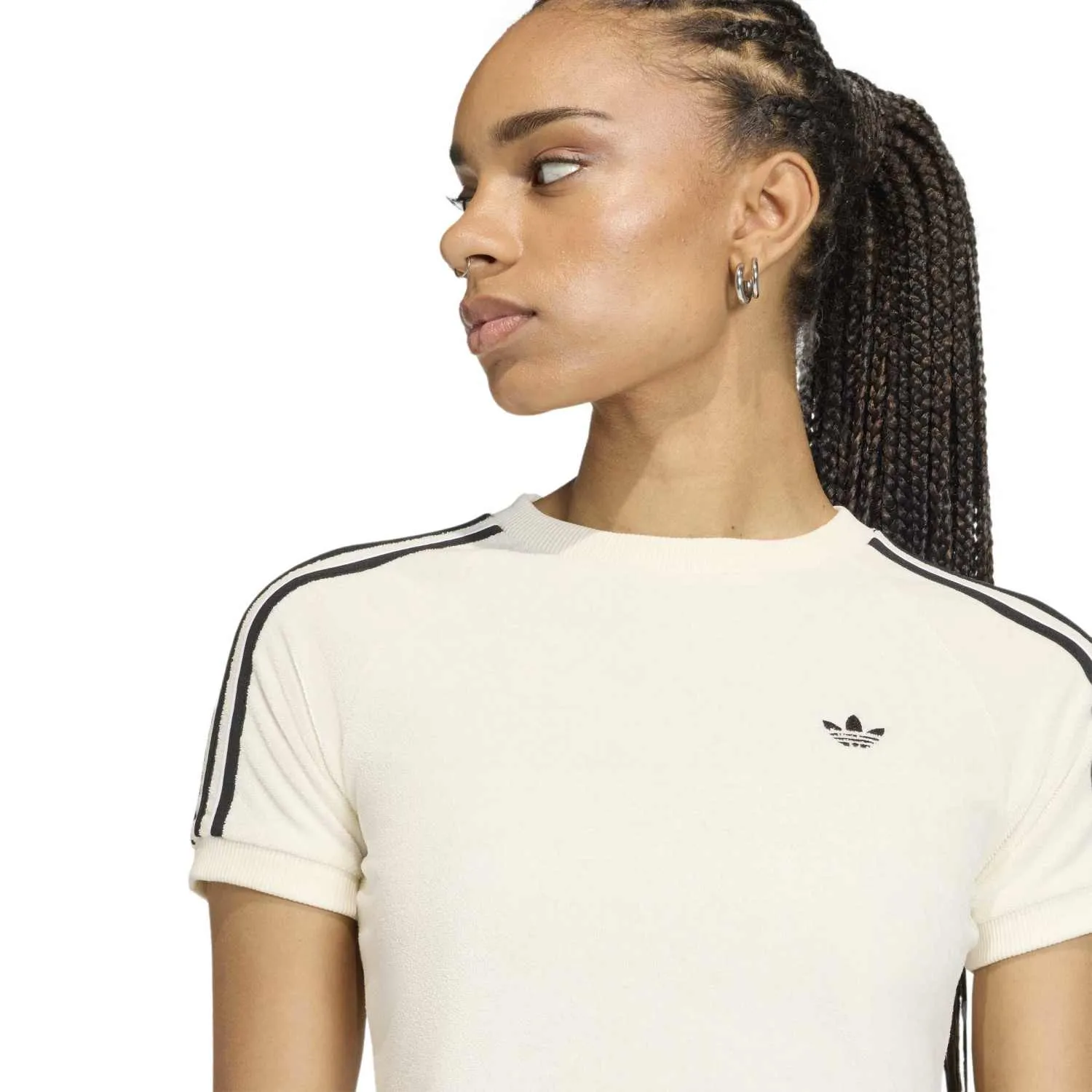 adidas Towel Cali Kadın Krem Tişört KD1411 - Görsel 6