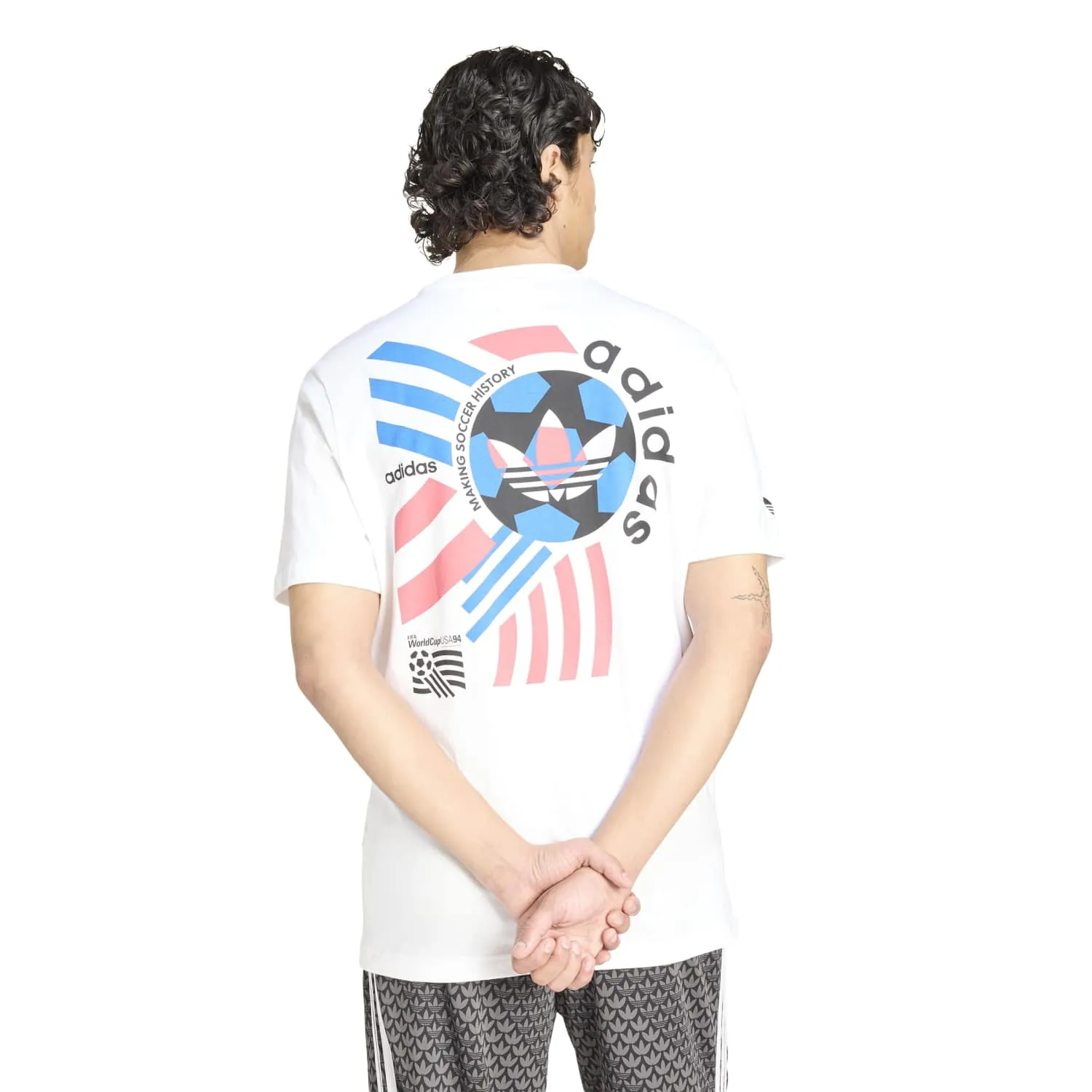 adidas Erkek Beyaz Archive Baskılı Tişört KD1424 - Görsel 5