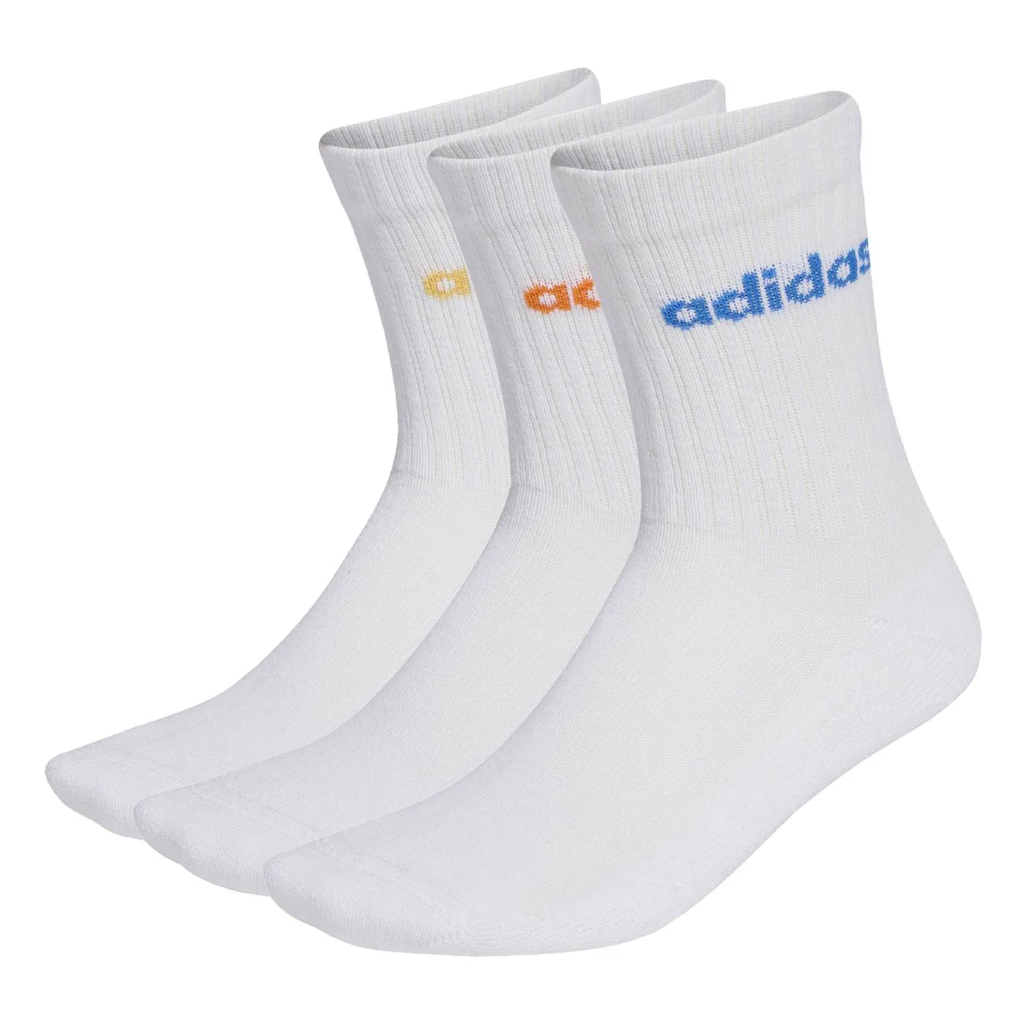 adidas Unisex Beyaz Linear Crew 3P Çorap KD1717 - Görsel 1
