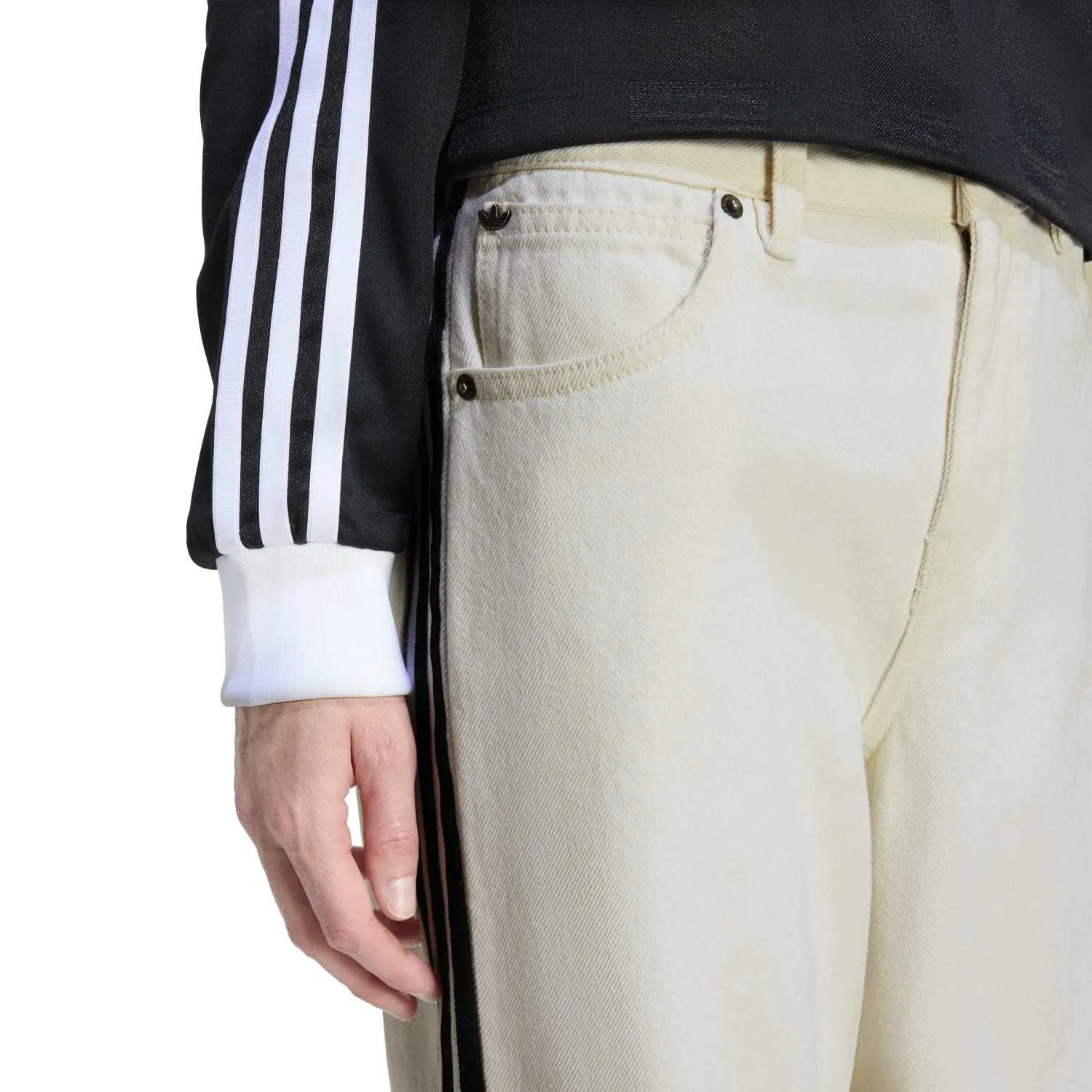 adidas Kadın Firebird Beyaz Denim Pantolonı  KD2895 - Görsel 3