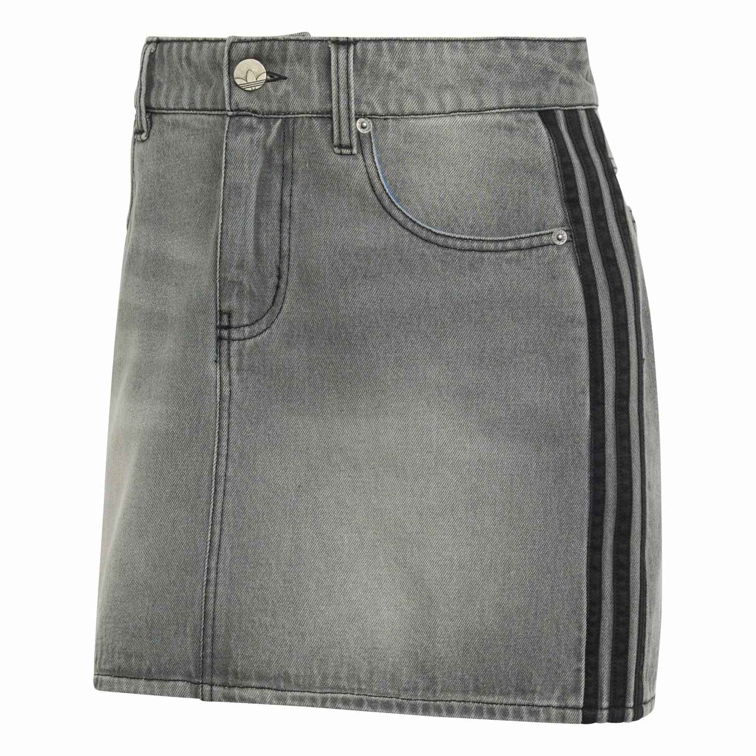 adidas Kadın Gri 3 Şeritli Denim Etek KD2925
