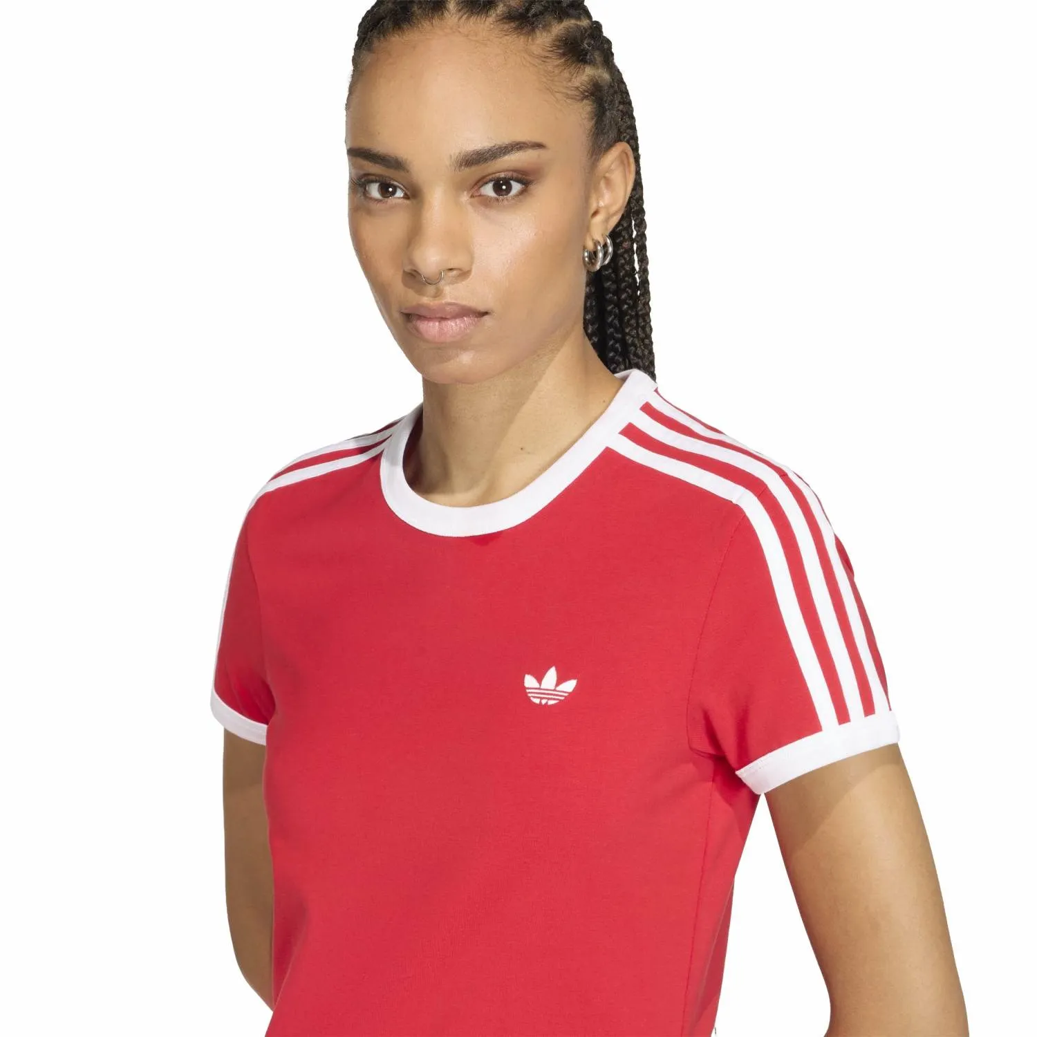 adidas Kadın 3 Şeritli Kırmızı Elbise KD3692 - Görsel 3