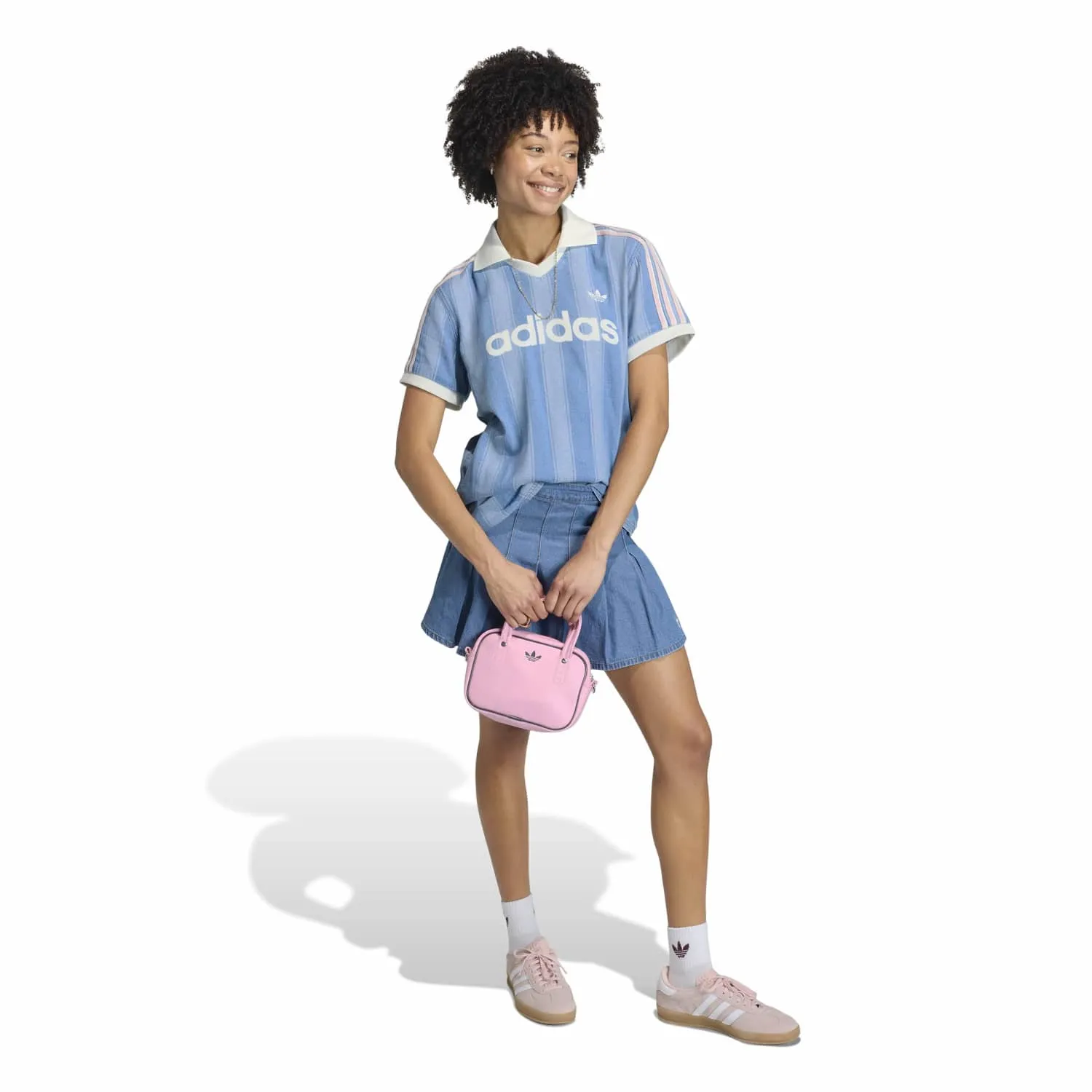 adidas Kadın Denim Jersey Mavi Tişört KD5448 - Görsel 2