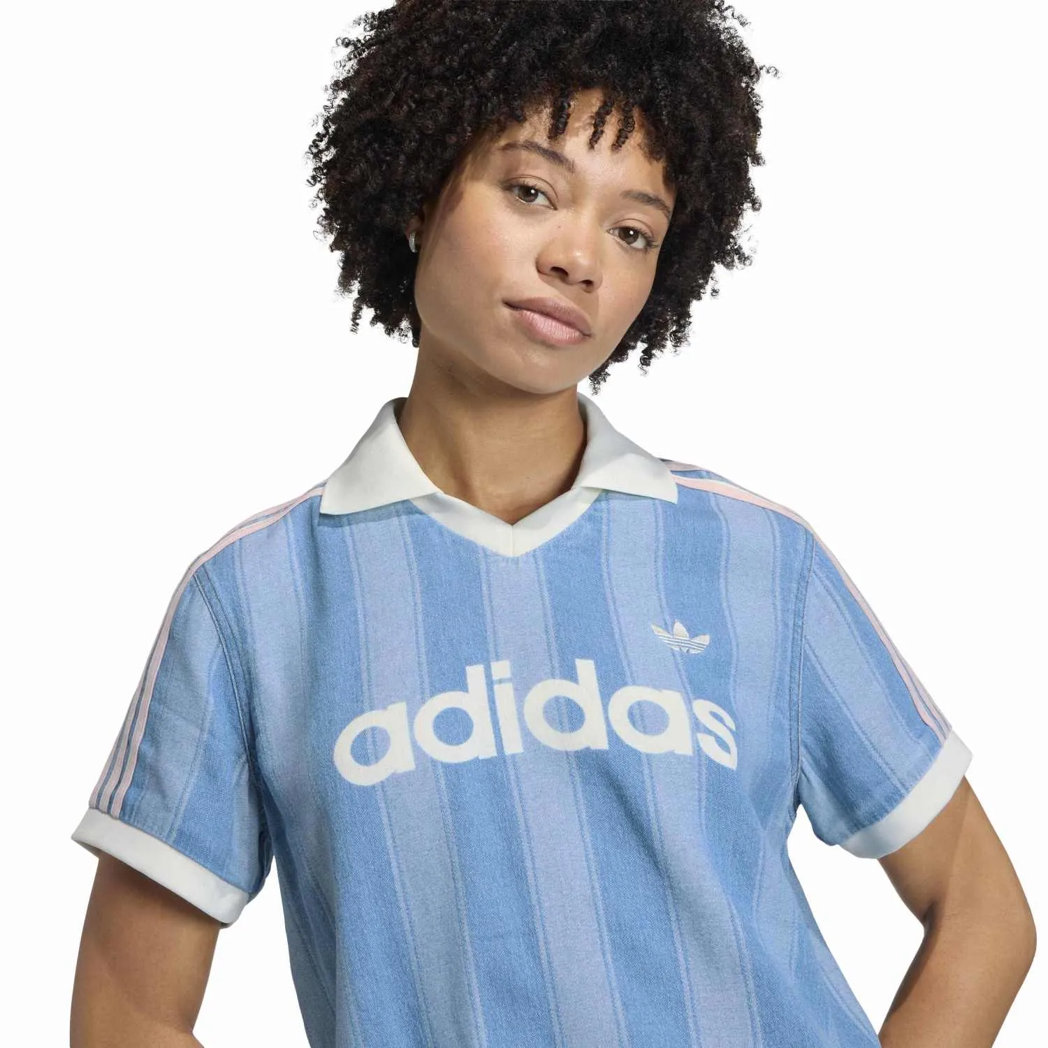 adidas Kadın Denim Jersey Mavi Tişört KD5448 - Görsel 4