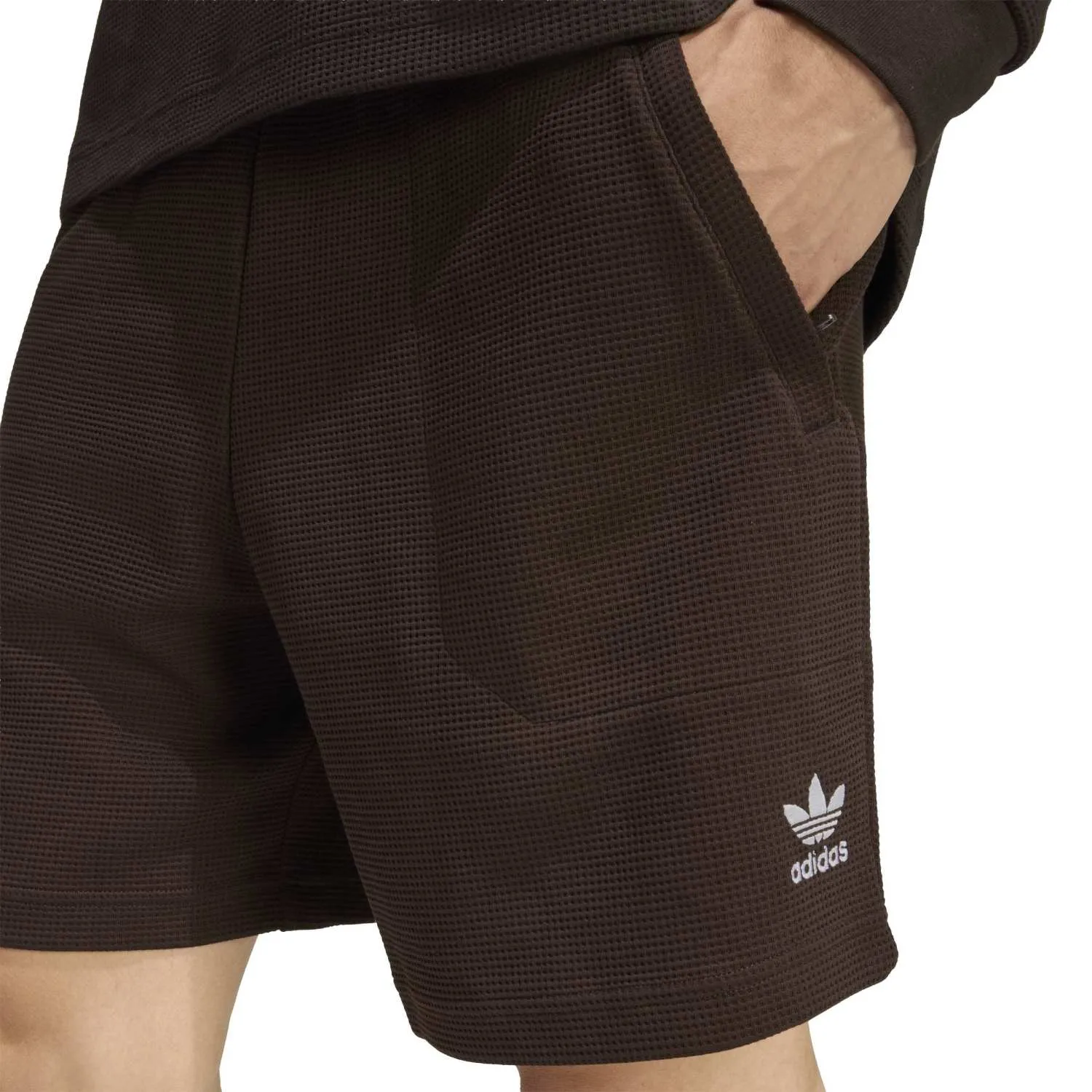 adidas Erkek Essentials Trefoil Waffle Kahverengi Şort KE0864 - Görsel 3