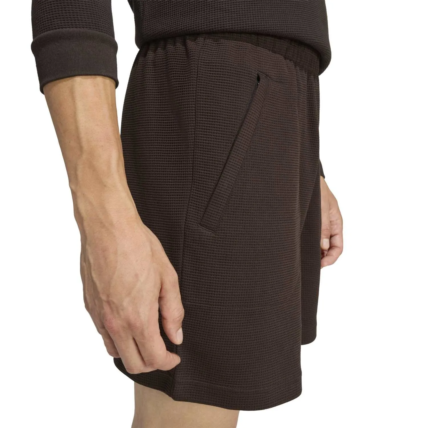 adidas Erkek Essentials Trefoil Waffle Kahverengi Şort KE0864 - Görsel 4