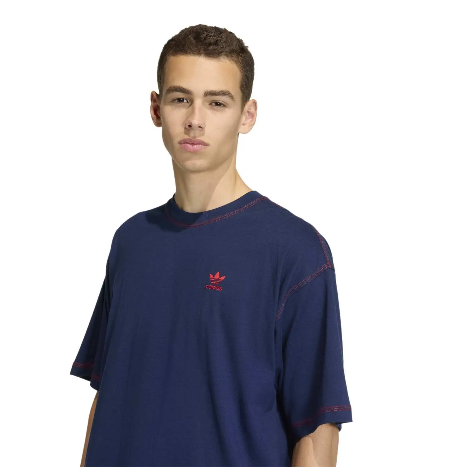 adidas Erkek Mavi Trefoil Essentials Tişört KE1206 - Görsel 4