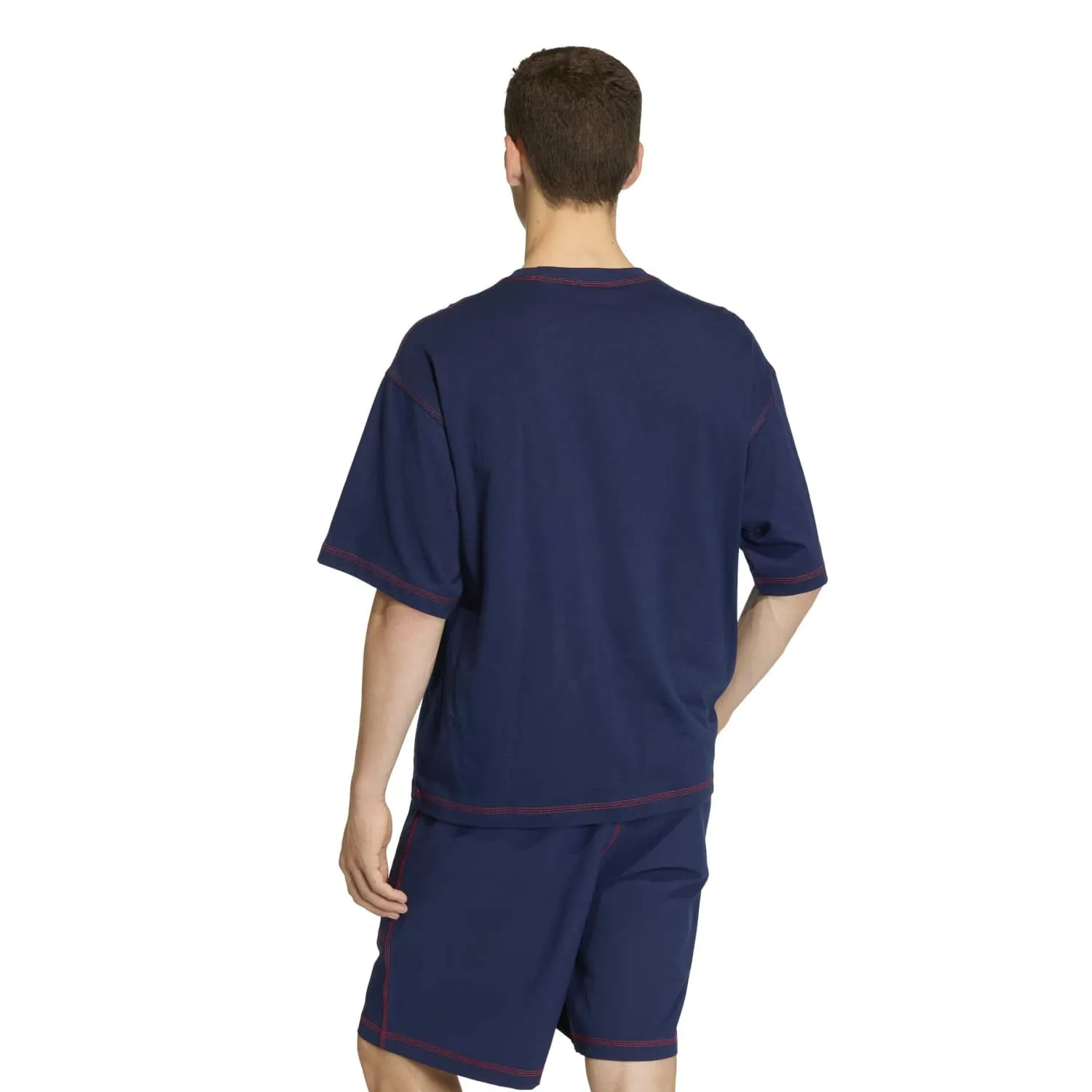 adidas Erkek Mavi Trefoil Essentials Tişört KE1206 - Görsel 5
