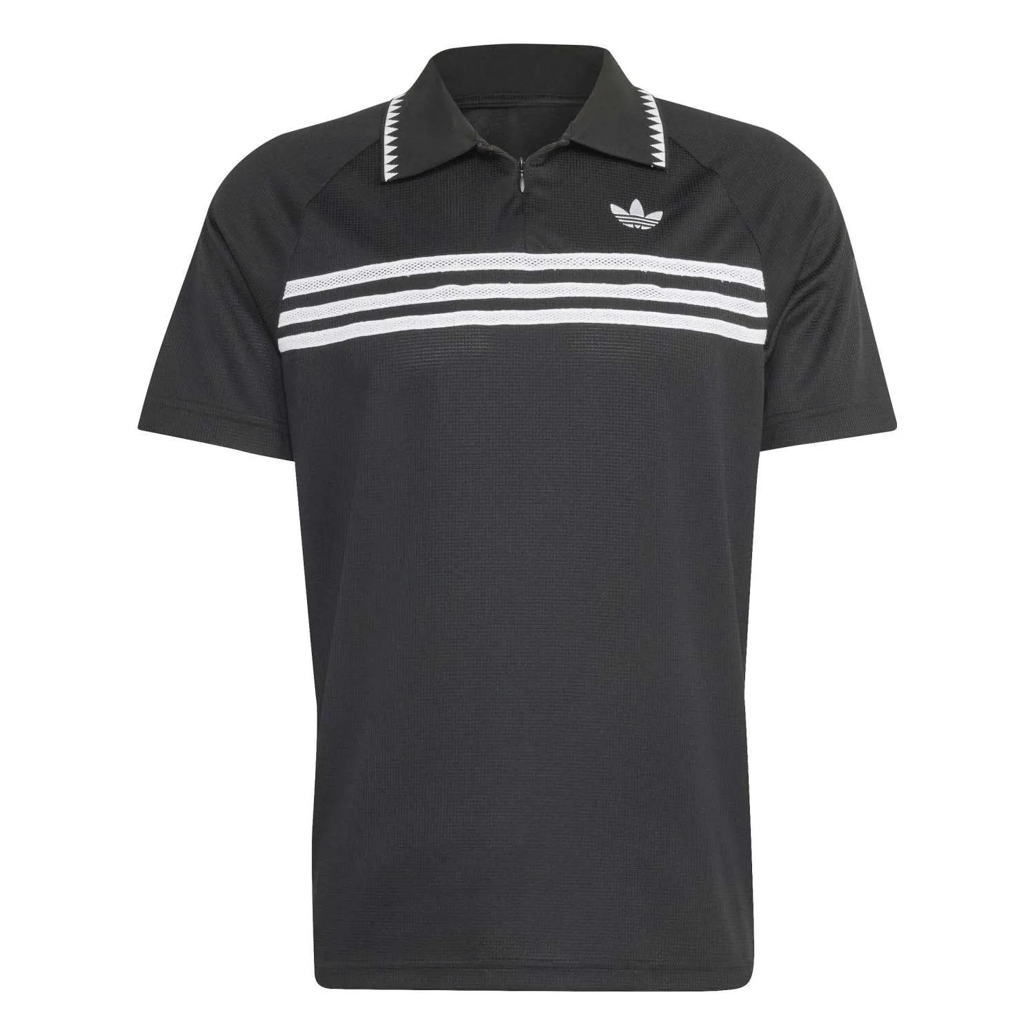 adidas Erkek Siyah Göğüs Çizgili Polo Tişört KE2141 - Görsel 1