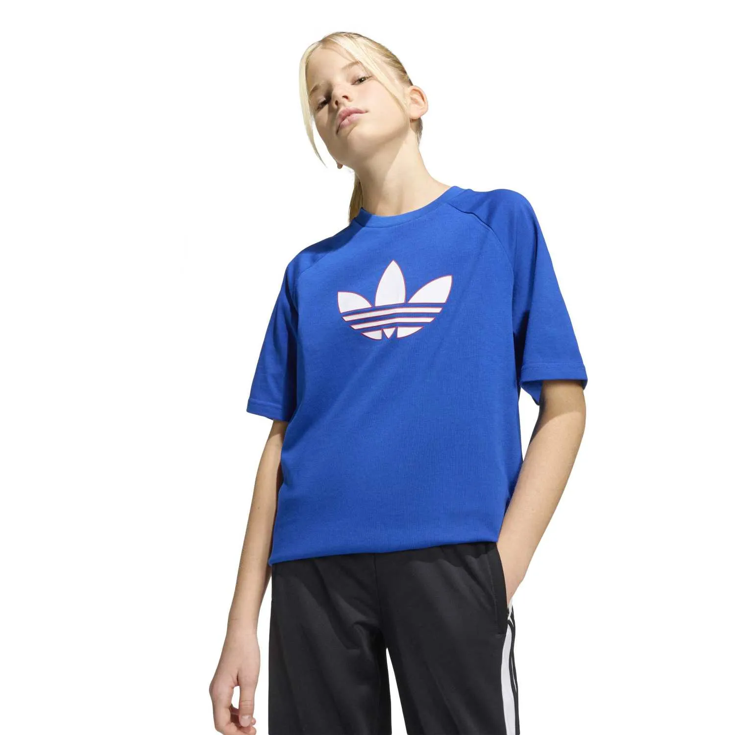 adidas Çocuk Graphic Trefoil Mavi Tişört KE2872 - Görsel 4