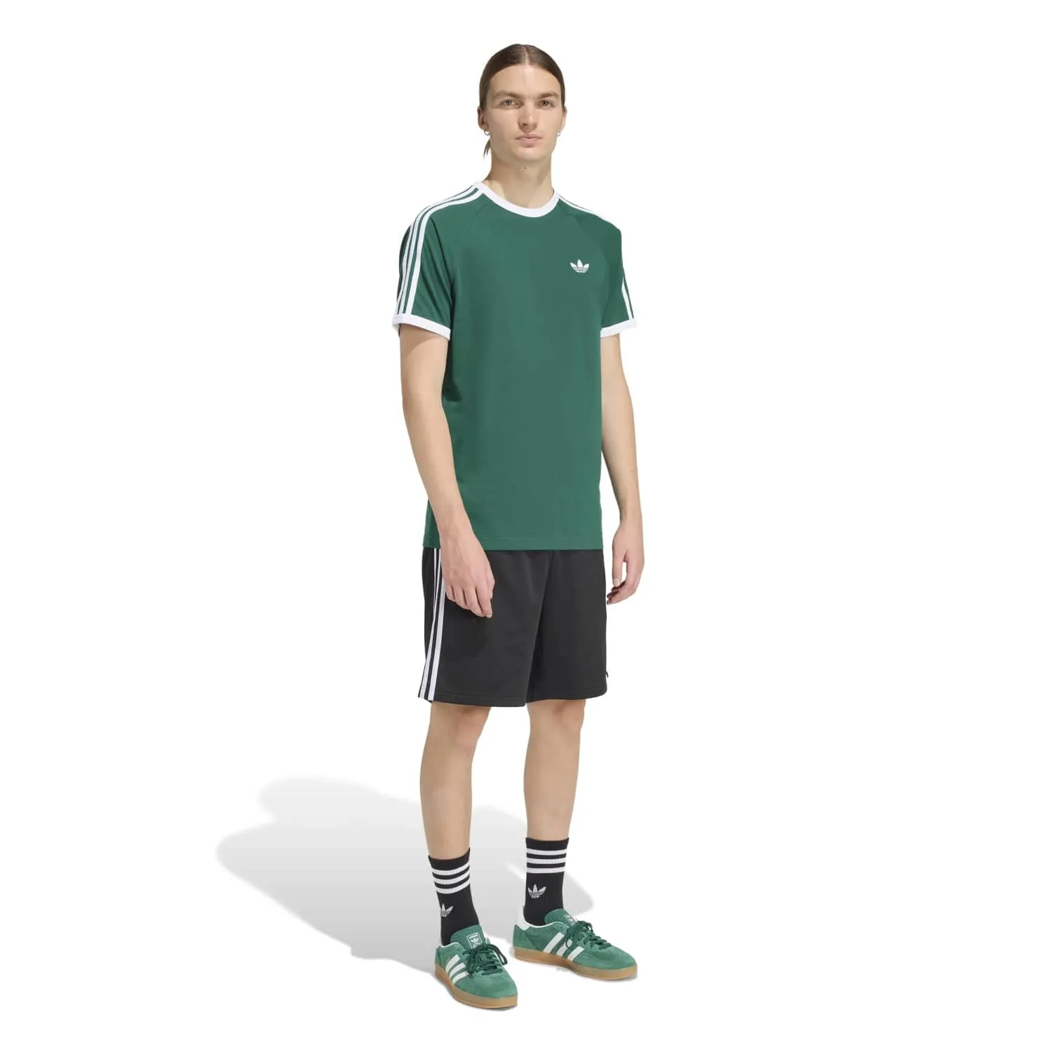adidas Erkek 3 Şeritli Yeşil Tişört KE3534 - Görsel 2